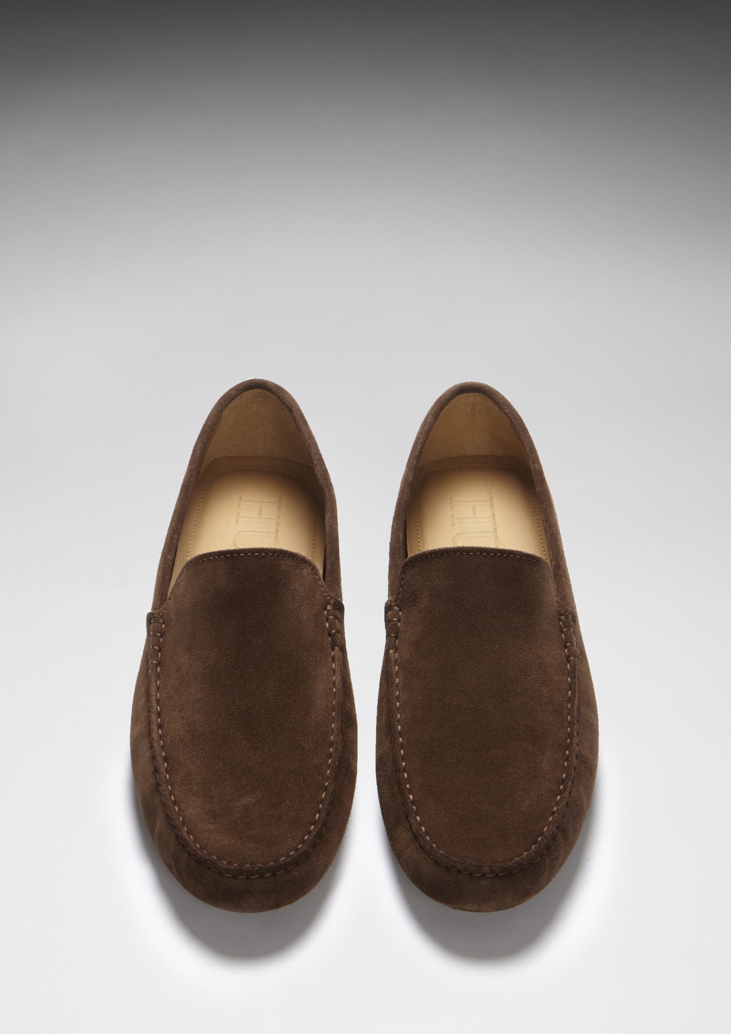 Driving Loafers Brown Suede Front