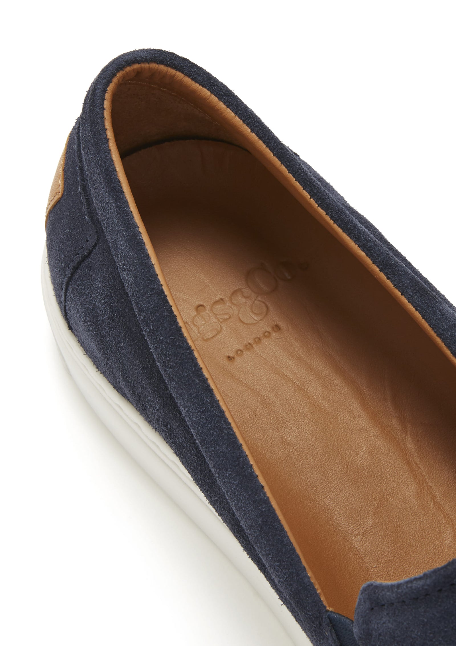 Slip-On Sneakers, marineblaues Wildleder