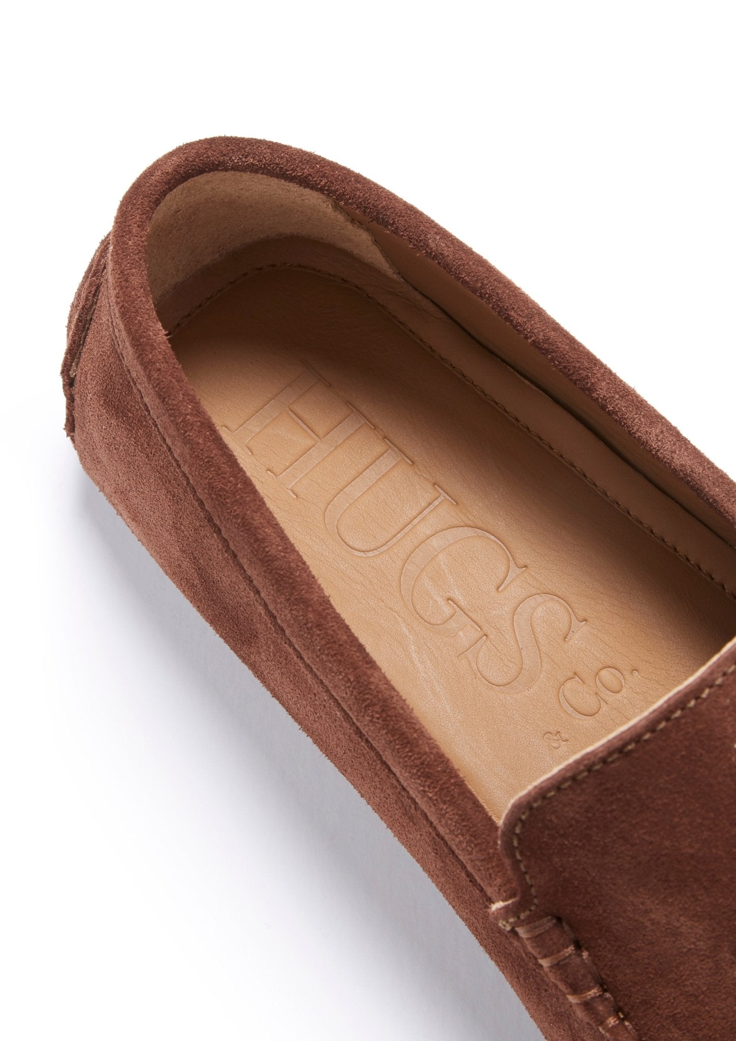 Tasselled Driving Loafers, mahogany brown suede - Hugs & Co.