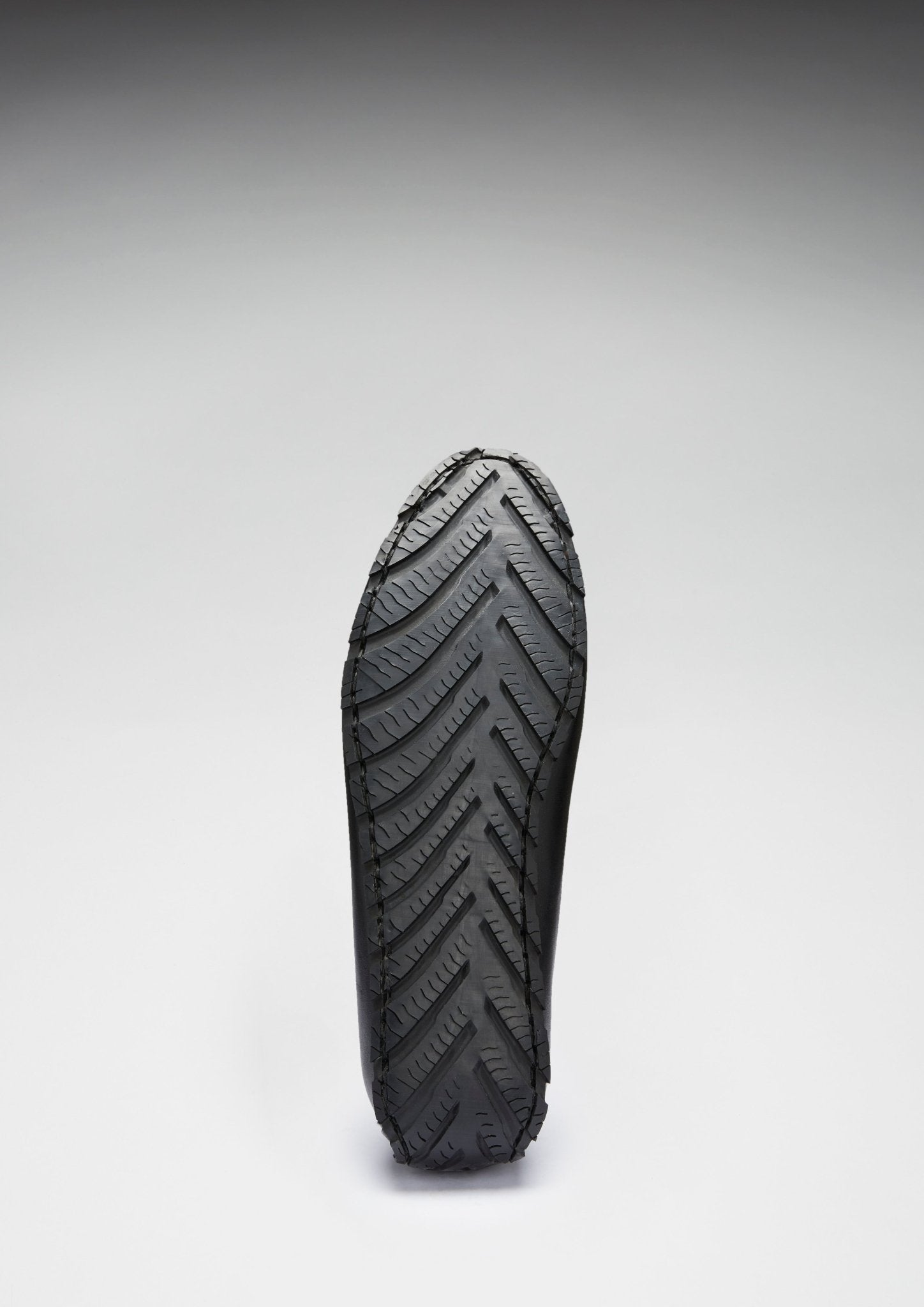 Tyre Sole Penny Driving Loafers, black leather - Hugs & Co.