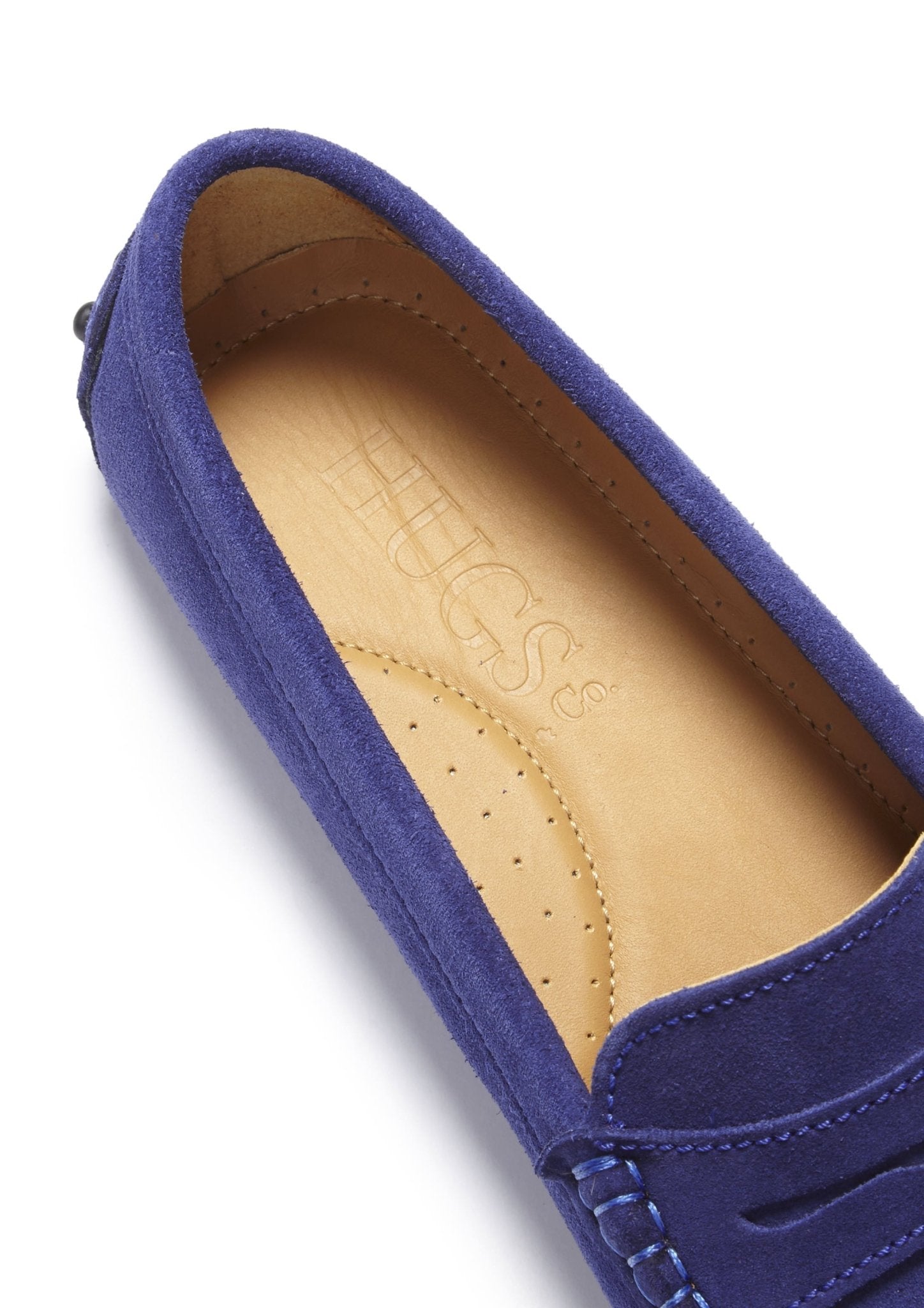 Women's Penny Driving Loafers, ink blue suede - Hugs & Co.