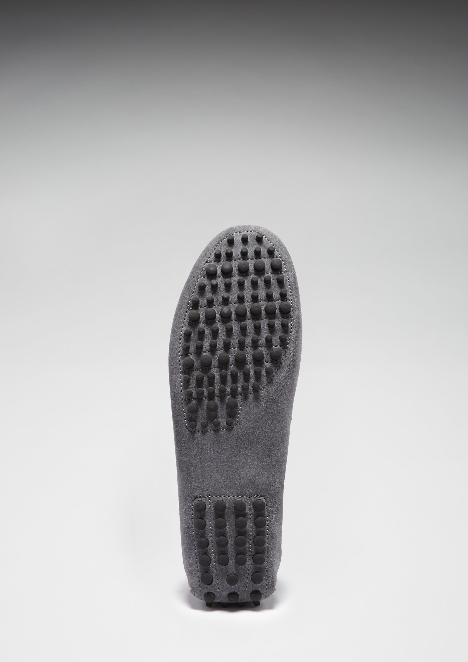 Rubber Sole, Driving Loafers Slate Grey Suede