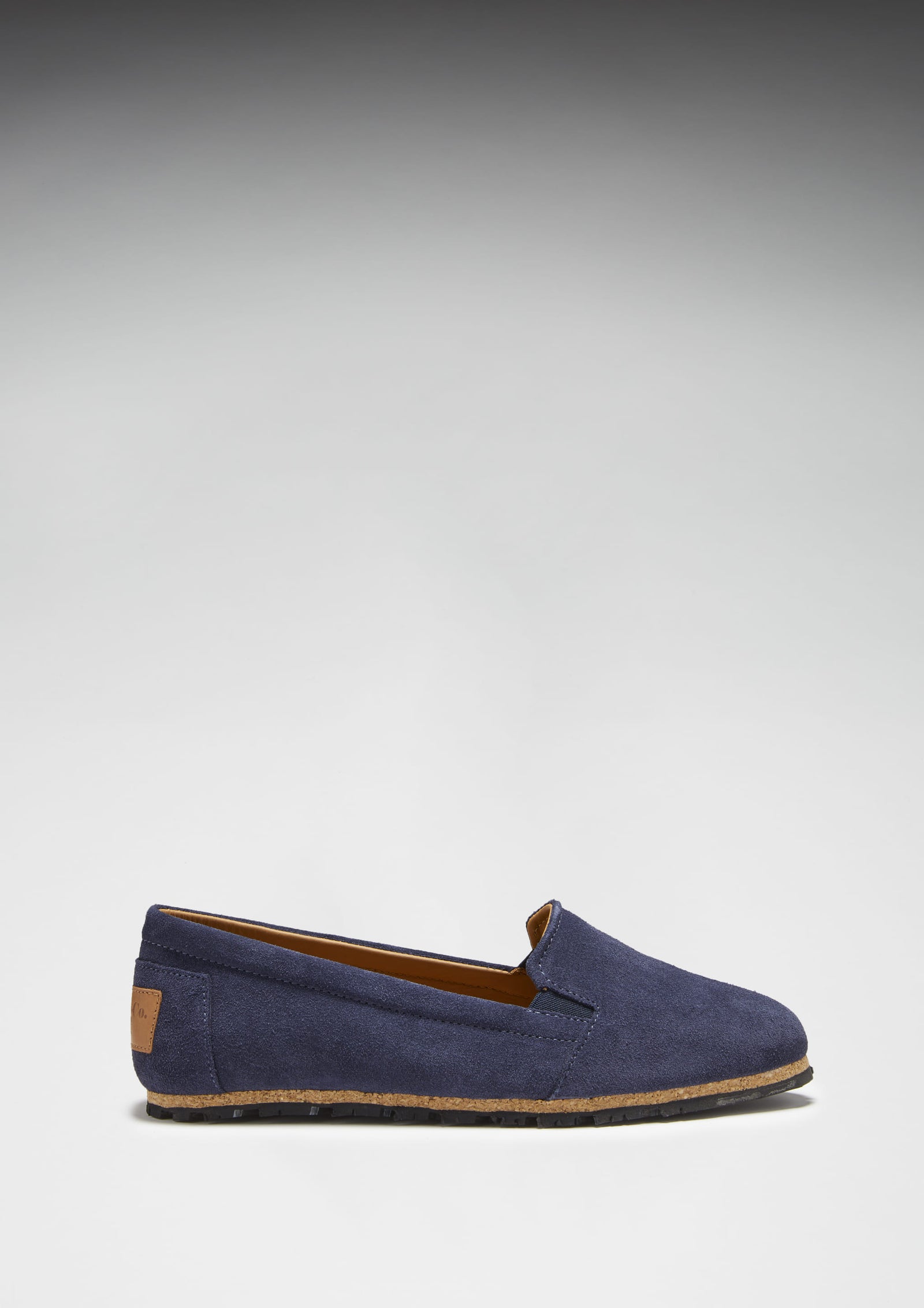 Upcycled Tyre Sole Espadrilles Navy Blue Suede