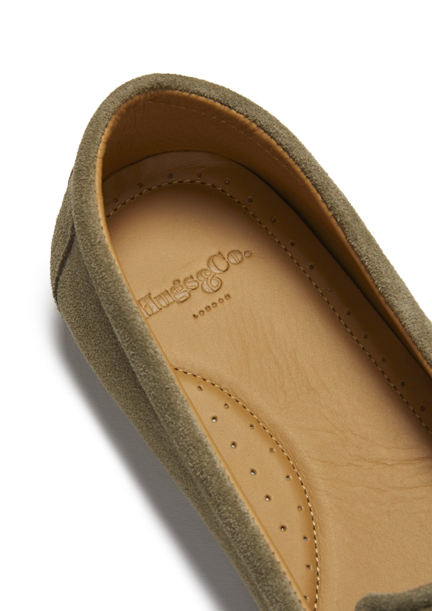 Tyre Sole Espadrille Truffle Green Suede