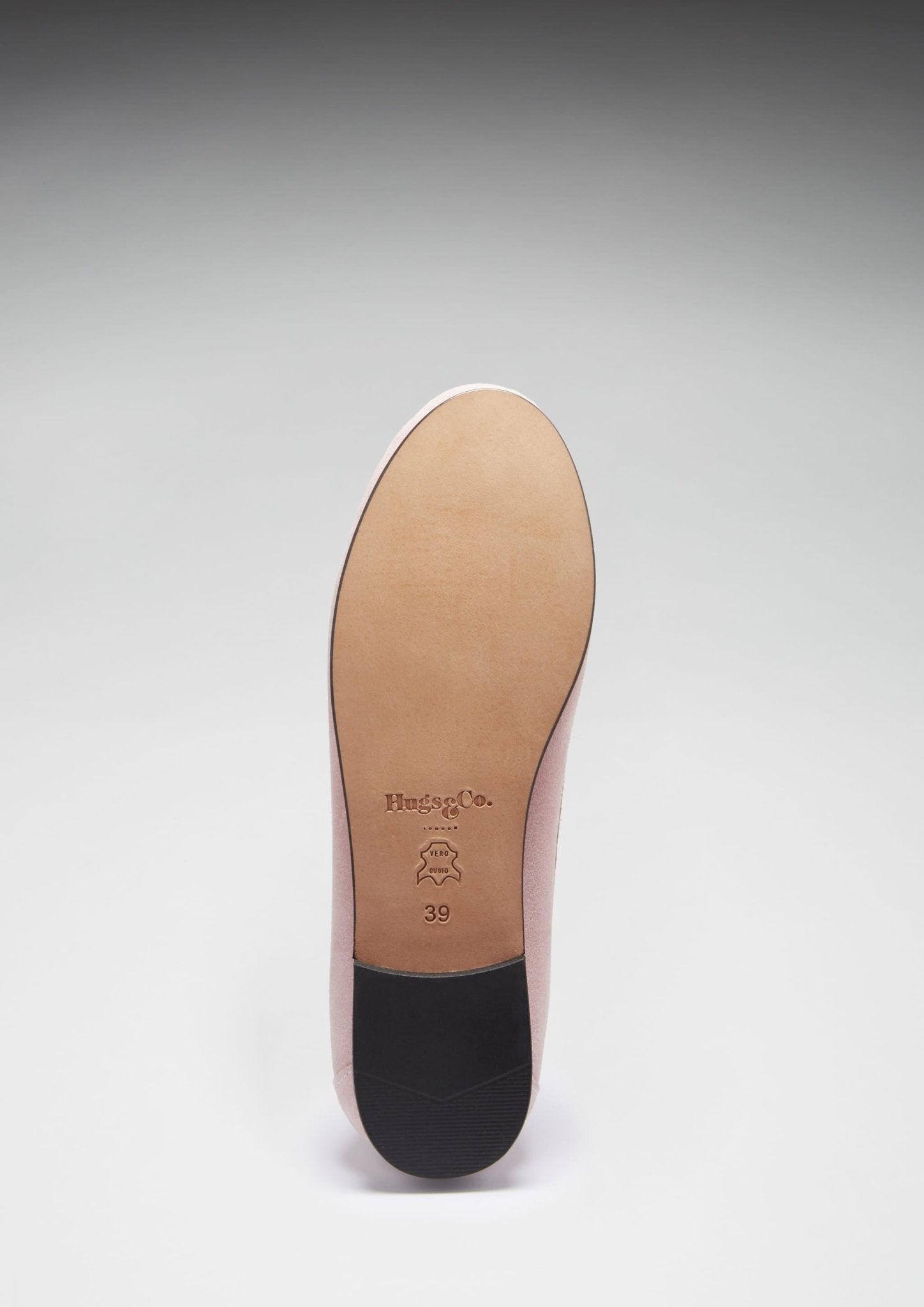 Women's Penny Loafers Leather Sole, ice pink suede - Hugs & Co.
