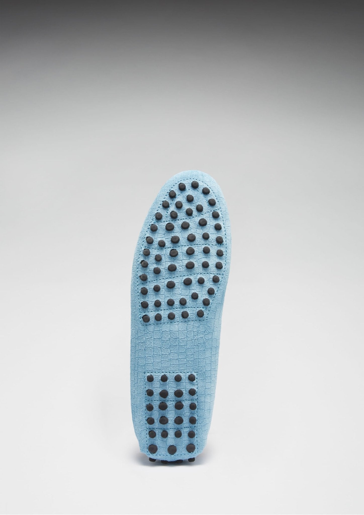 Women's Penny Driving Loafers, blue embossed suede - Hugs & Co.