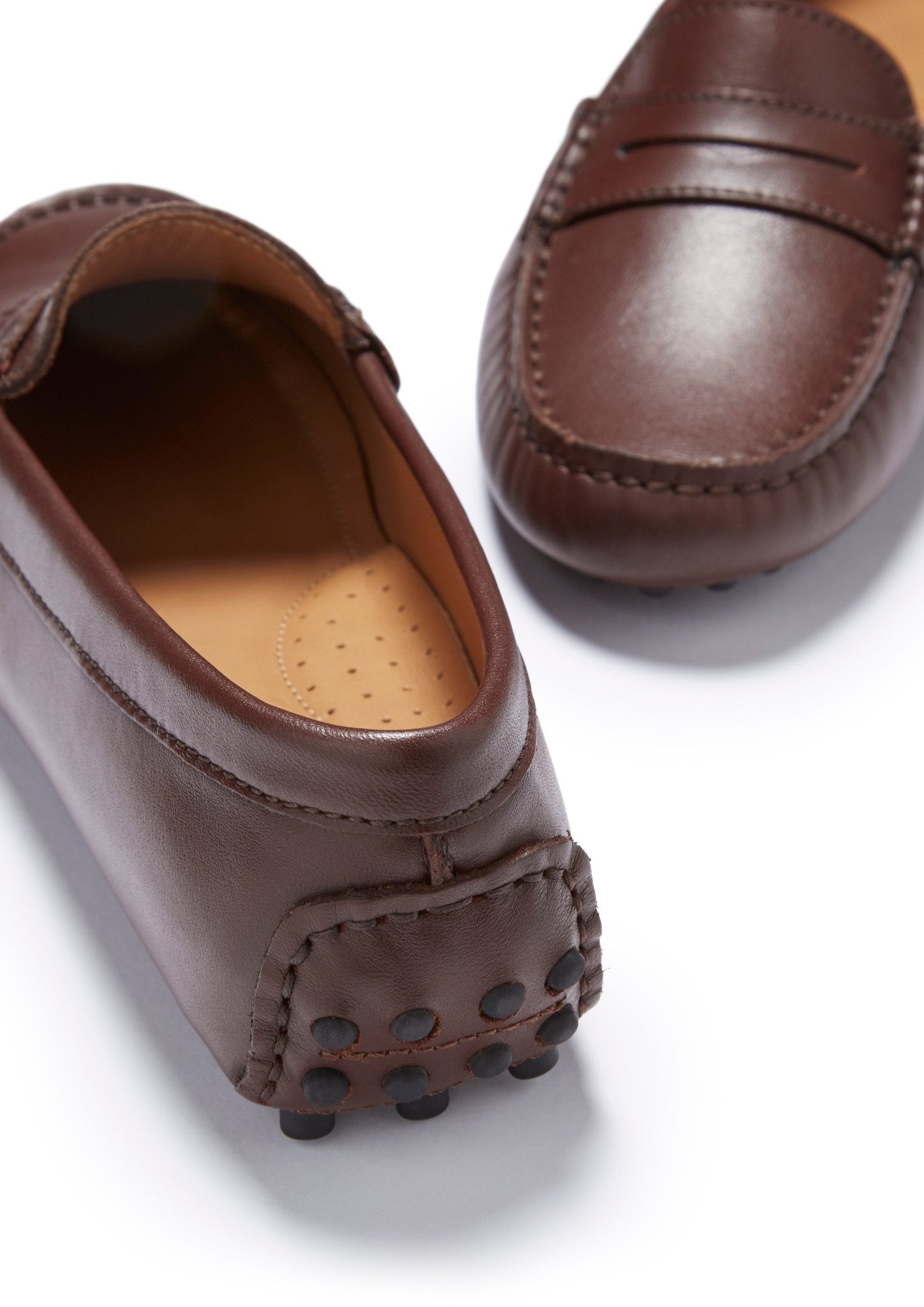 Women's Penny Driving Loafers, brown leather - Hugs & Co.