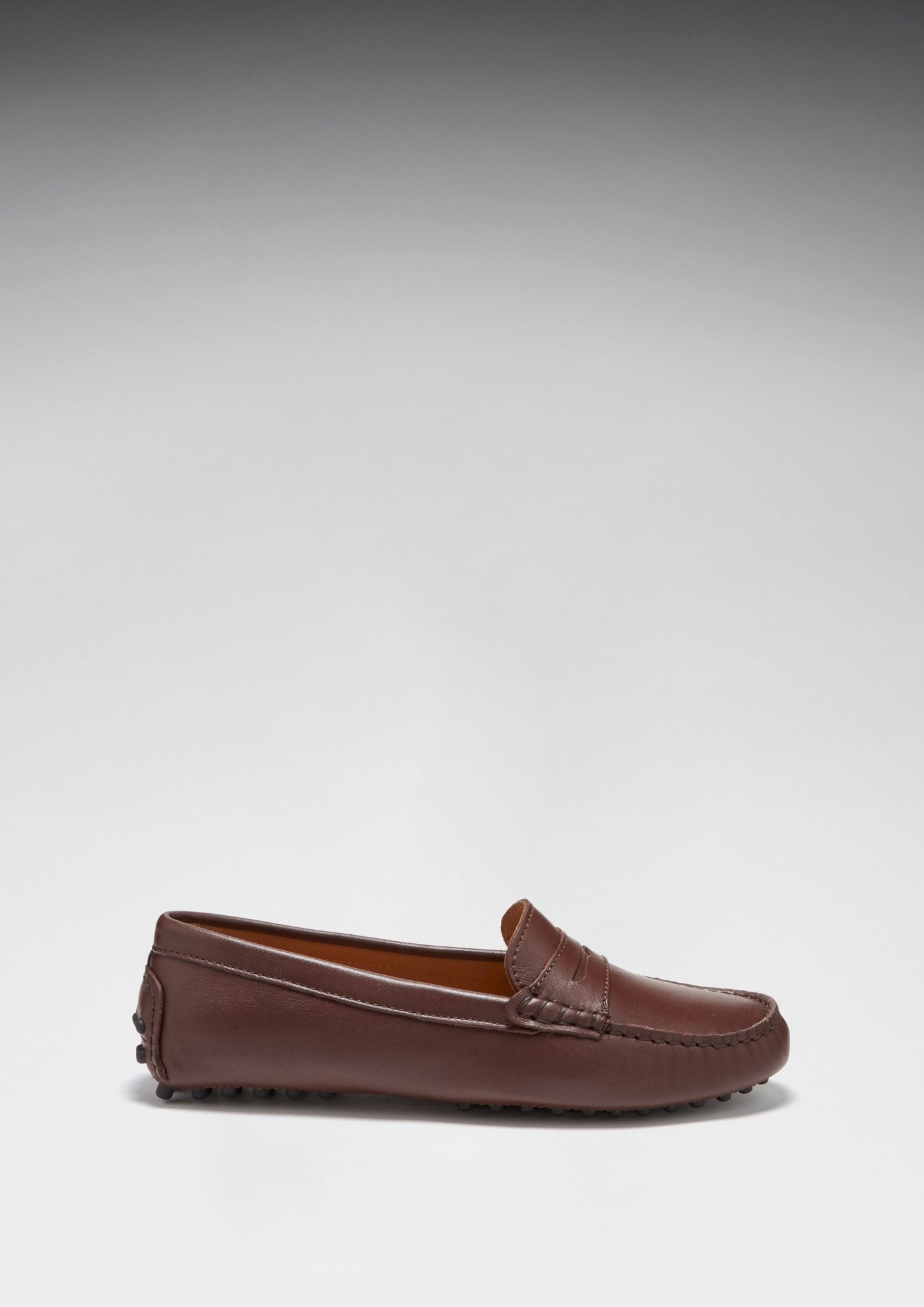 Women's Penny Driving Loafers, brown leather - Hugs & Co.