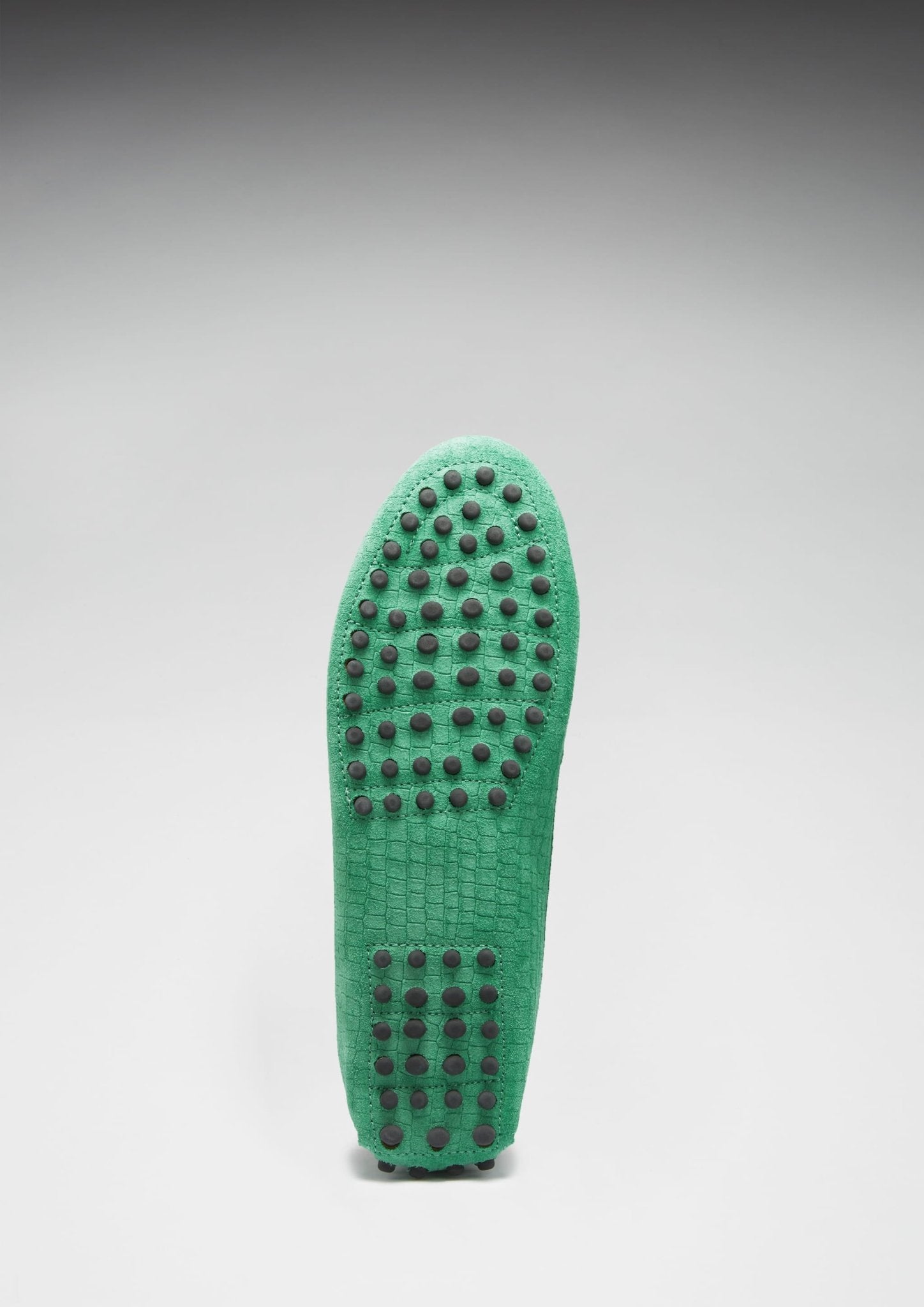 Women's Penny Driving Loafers, emerald embossed suede - Hugs & Co.