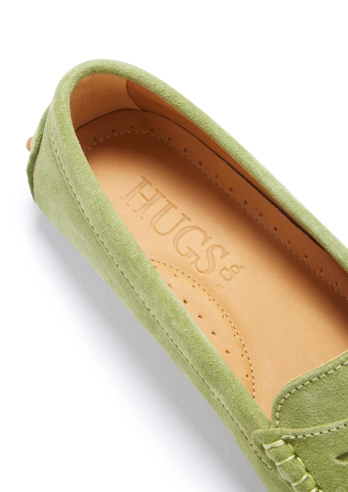 Women's Penny Driving Loafers, olive green - Hugs & Co.