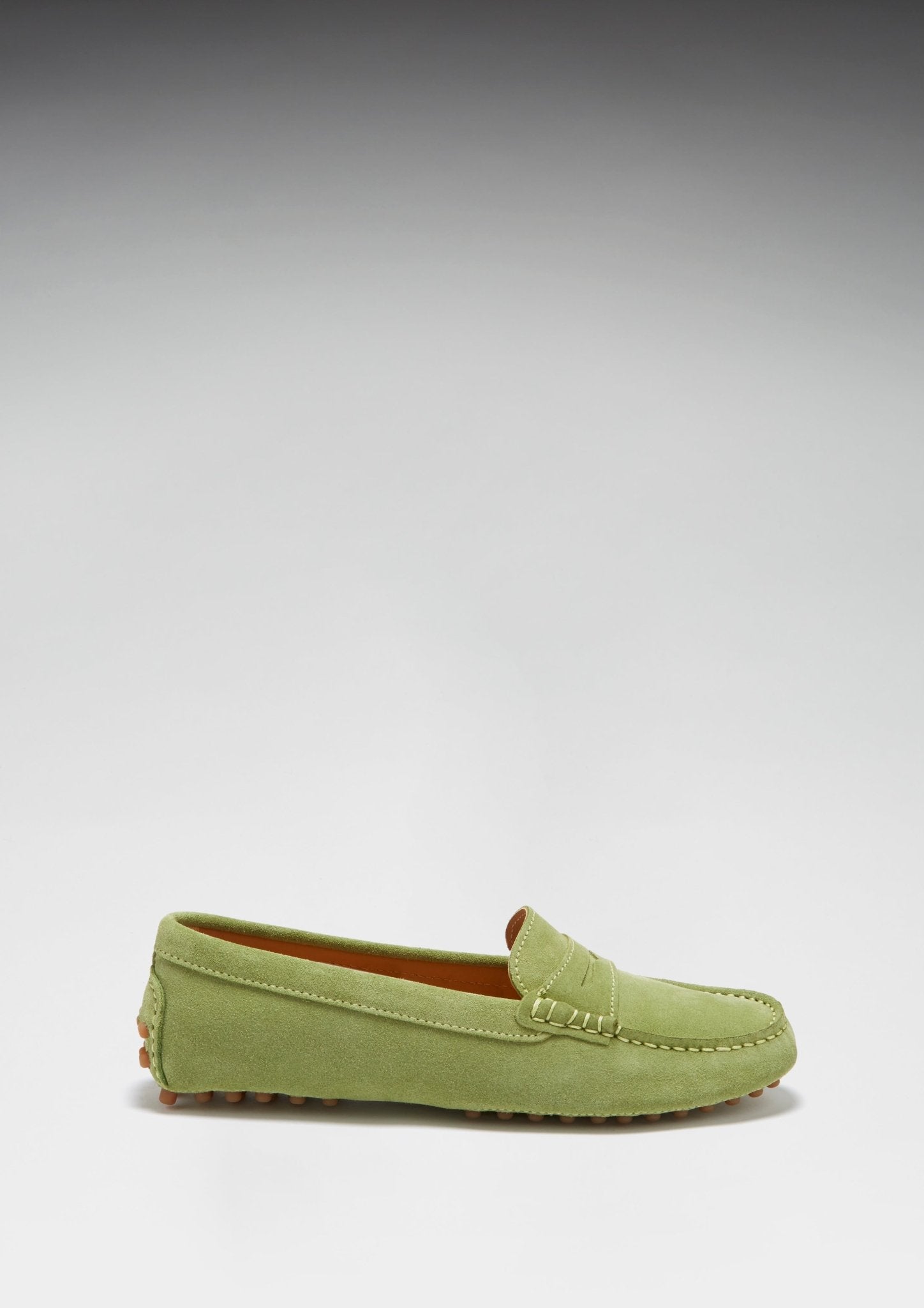 Women's Penny Driving Loafers, olive green - Hugs & Co.