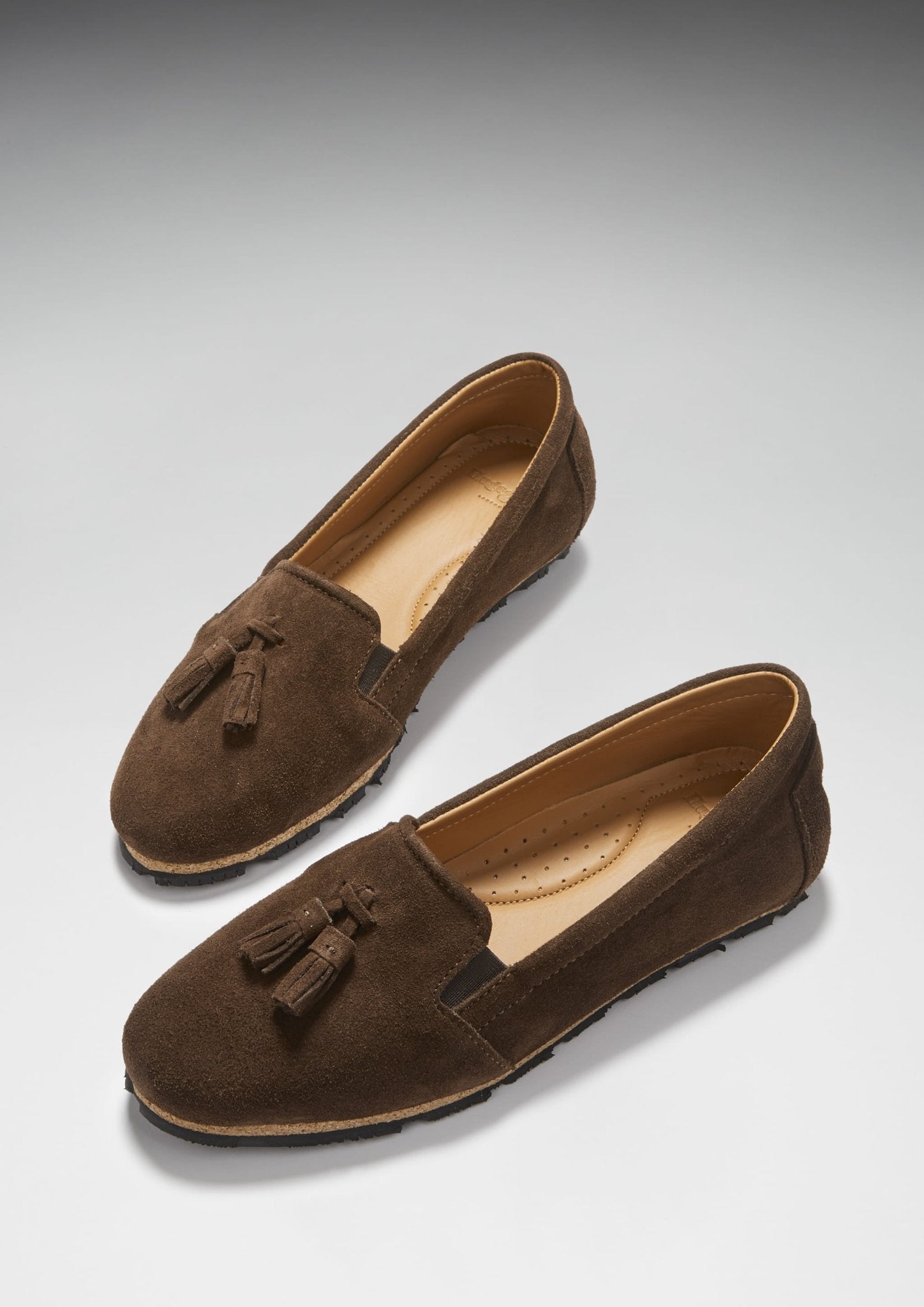 Women's Tasselled Espadrilles, brown suede - Hugs & Co.