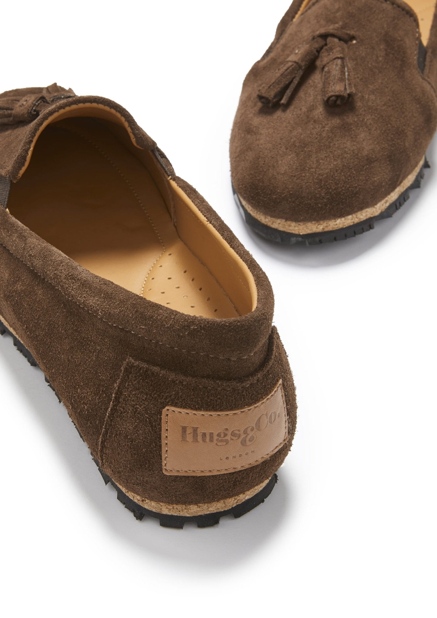 Women's Tasselled Espadrilles, brown suede - Hugs & Co.