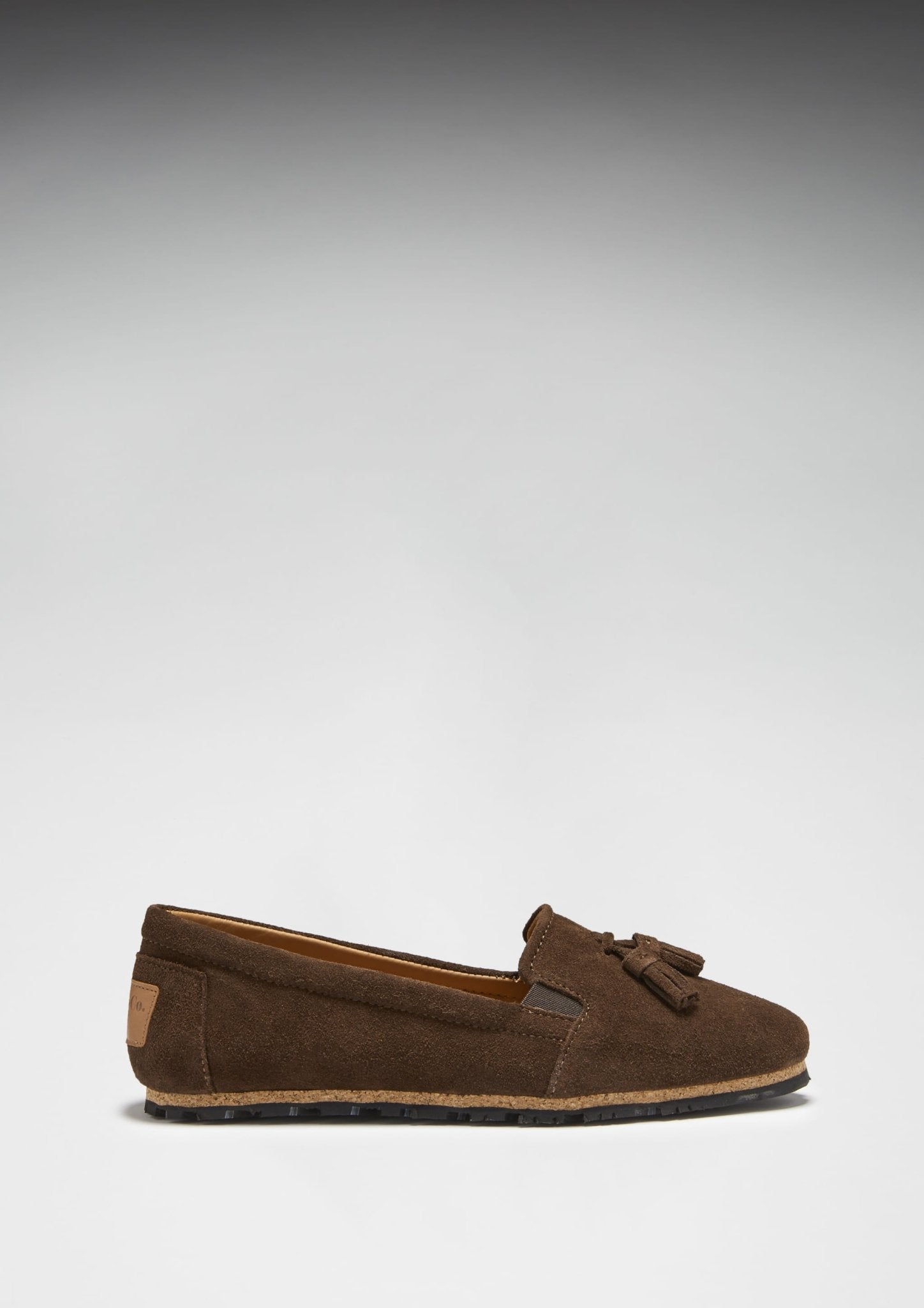 Women's Tasselled Espadrilles, brown suede - Hugs & Co.