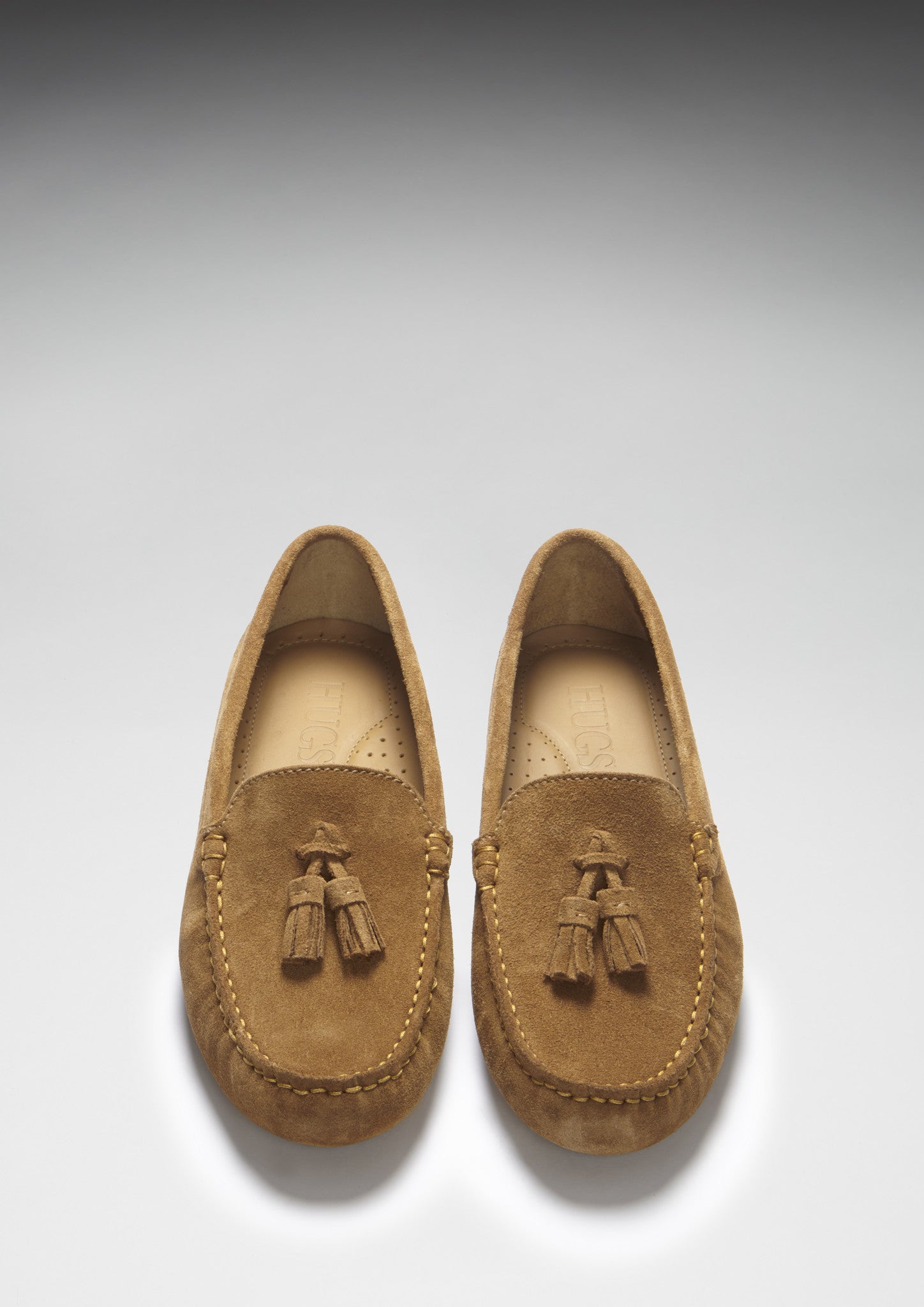 Women's Tasselled Driving Loafers, tobacco suede