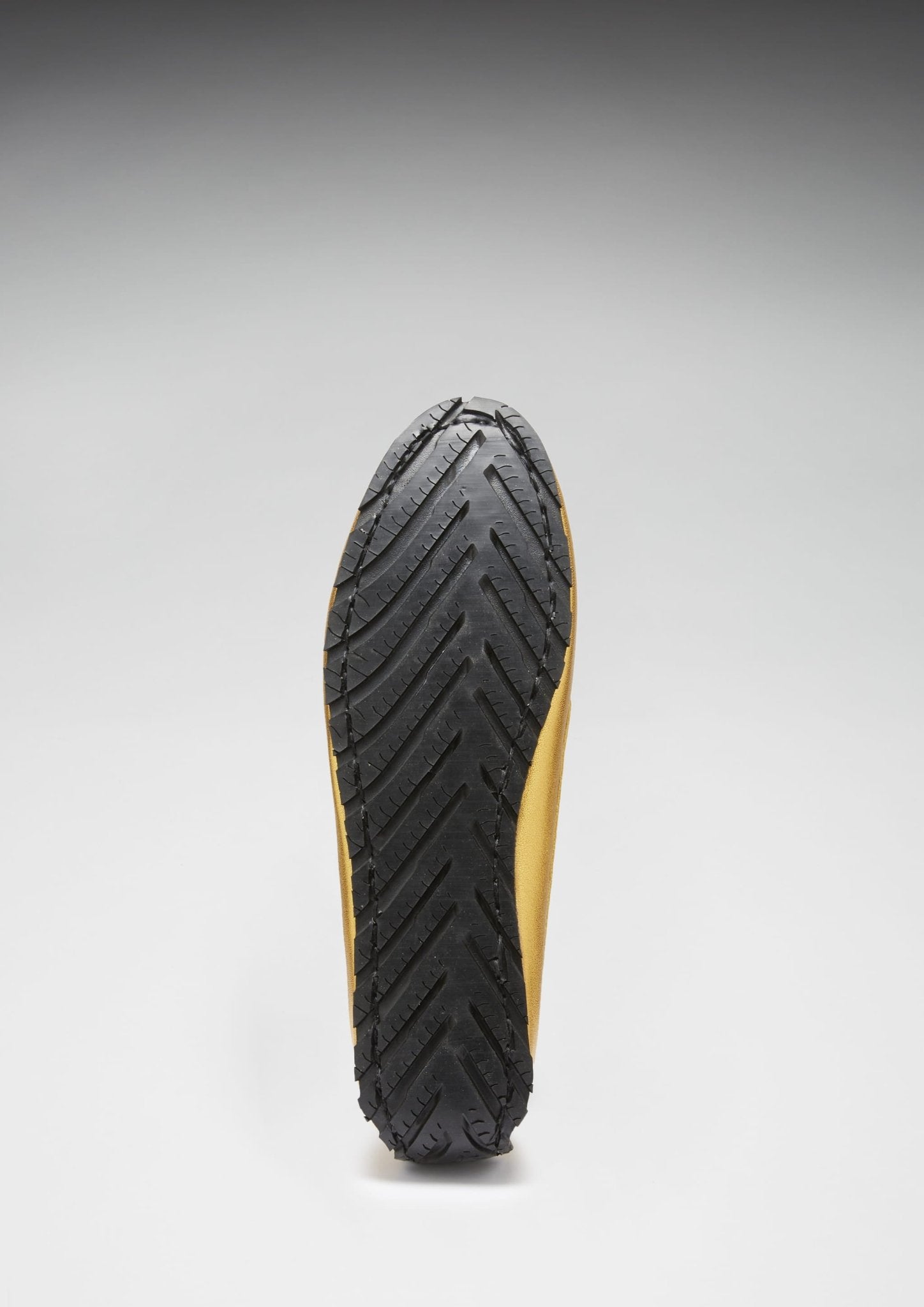 Women's Tyre Sole Penny Loafers, yellow gold leather - Hugs & Co.