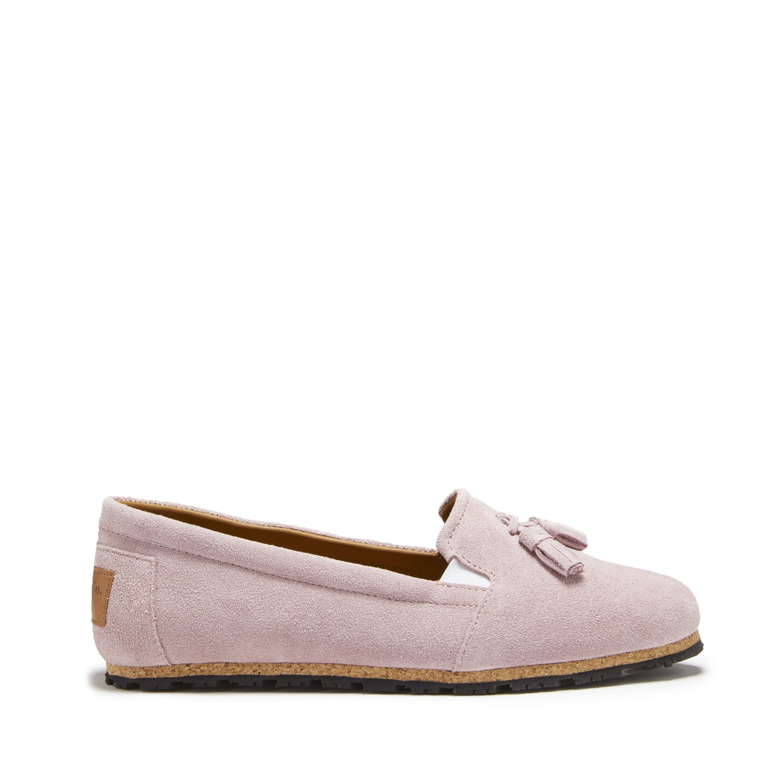 Women's Tasselled Espadrilles, powder pink suede - Hugs & Co.
