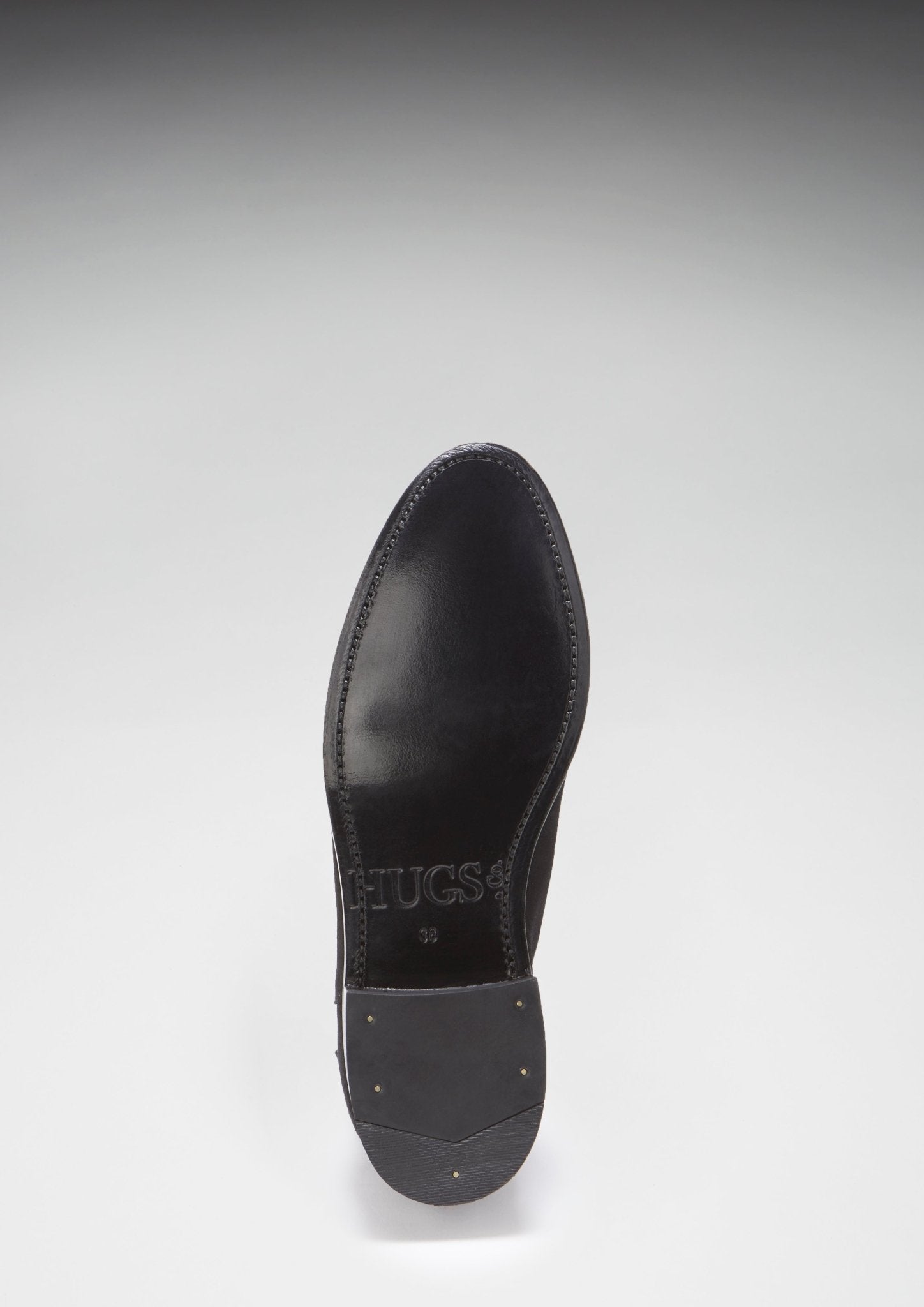 Women's Black Suede Chelsea Boots, Welted Leather Sole - Hugs & Co.
