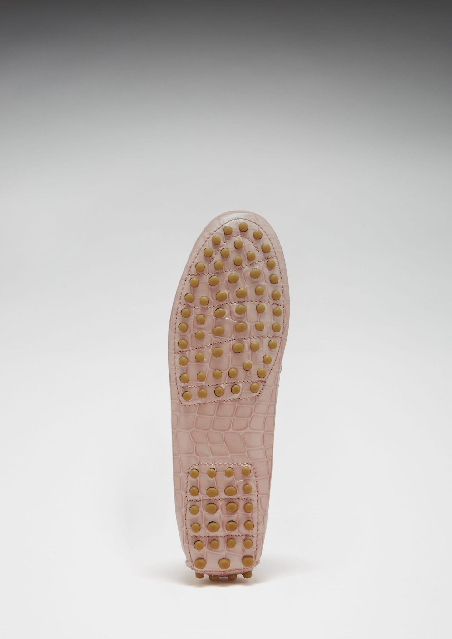 Women's Penny Driving Loafers, powder pink print patent leather - Hugs & Co.