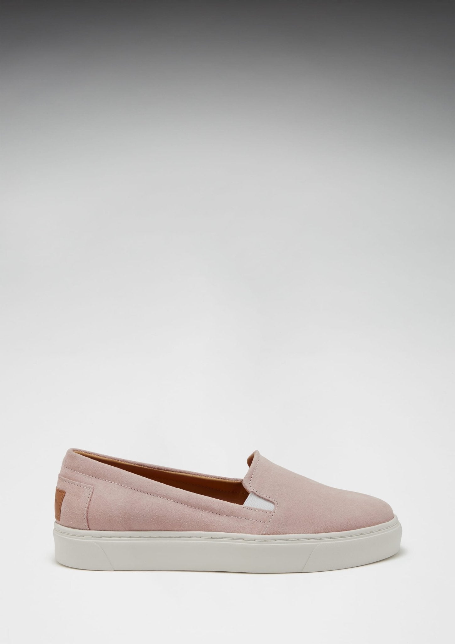Women's Slip-On Sneakers, ice pink suede - Hugs & Co.