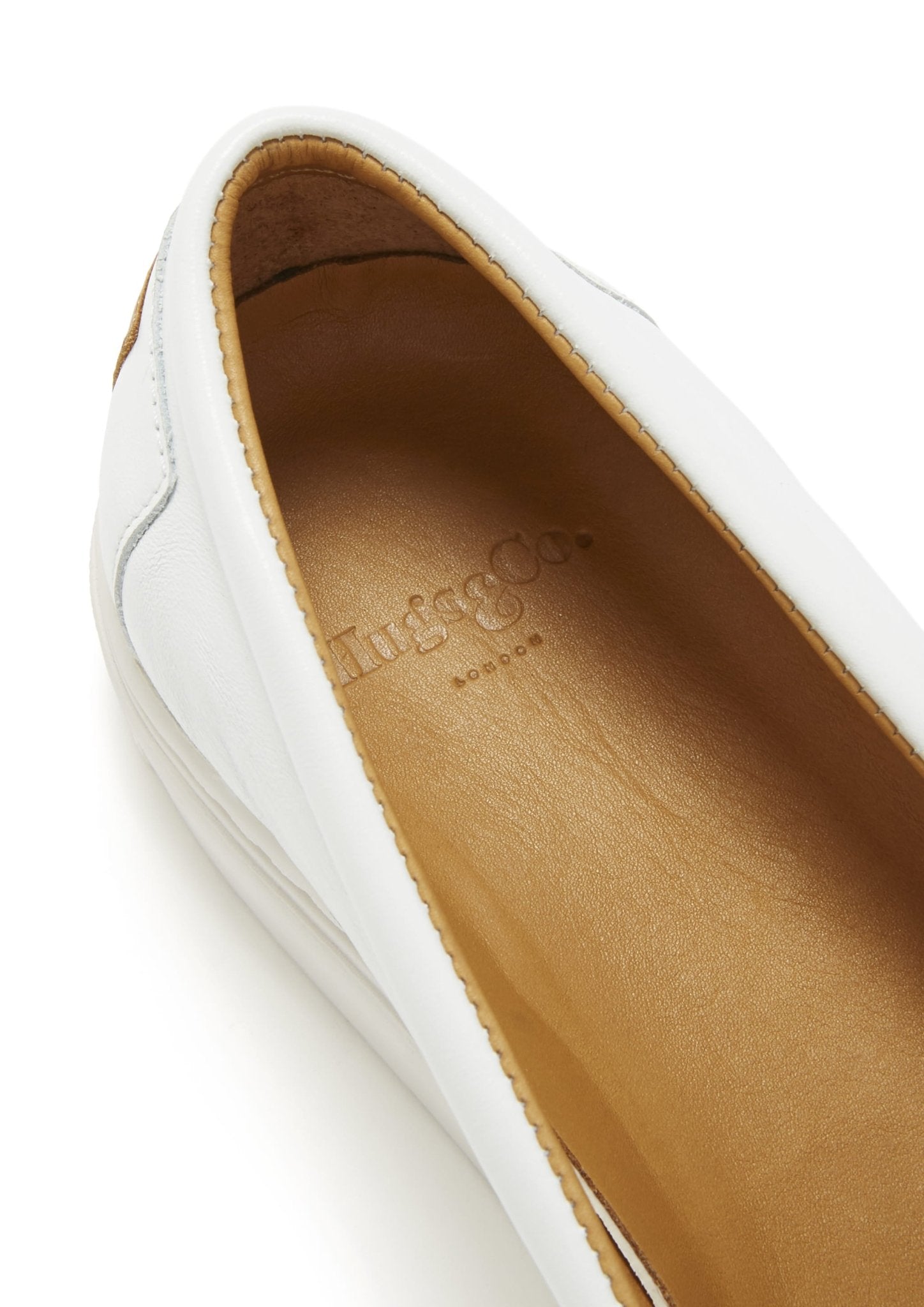 Women's Slip-On Sneakers, white leather - Hugs & Co.