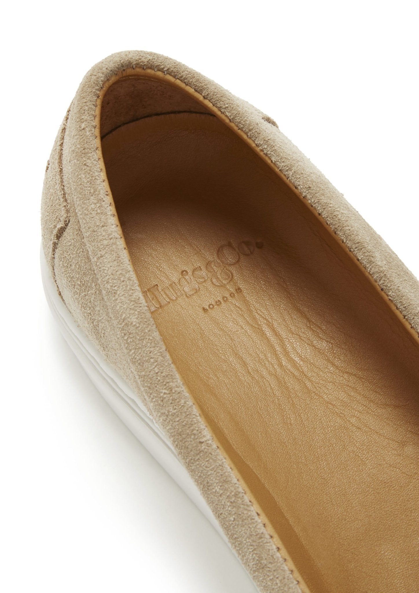 Women's Slip-On Sneakers, taupe suede - Hugs & Co.
