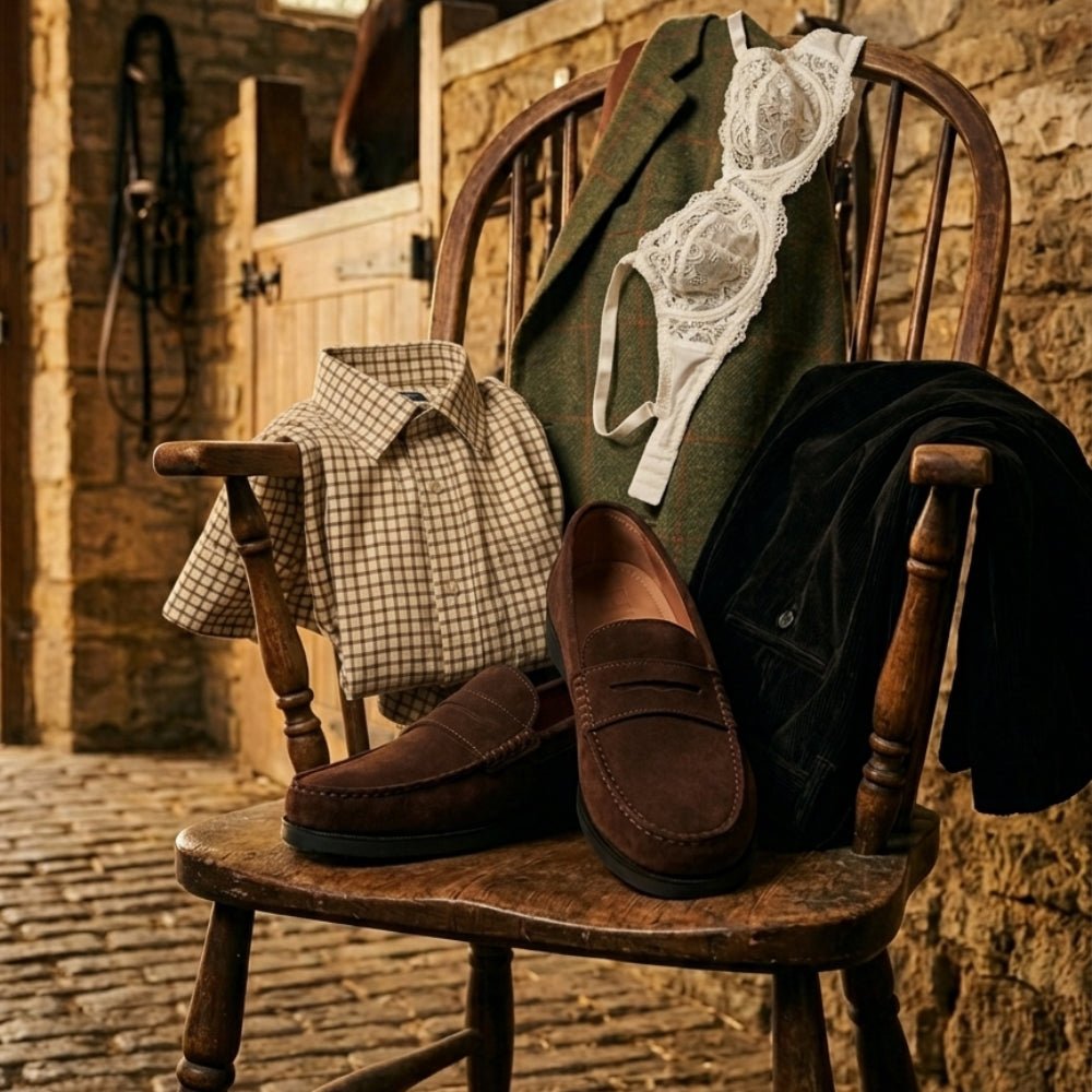 brown suede loafers by hugs & co. 