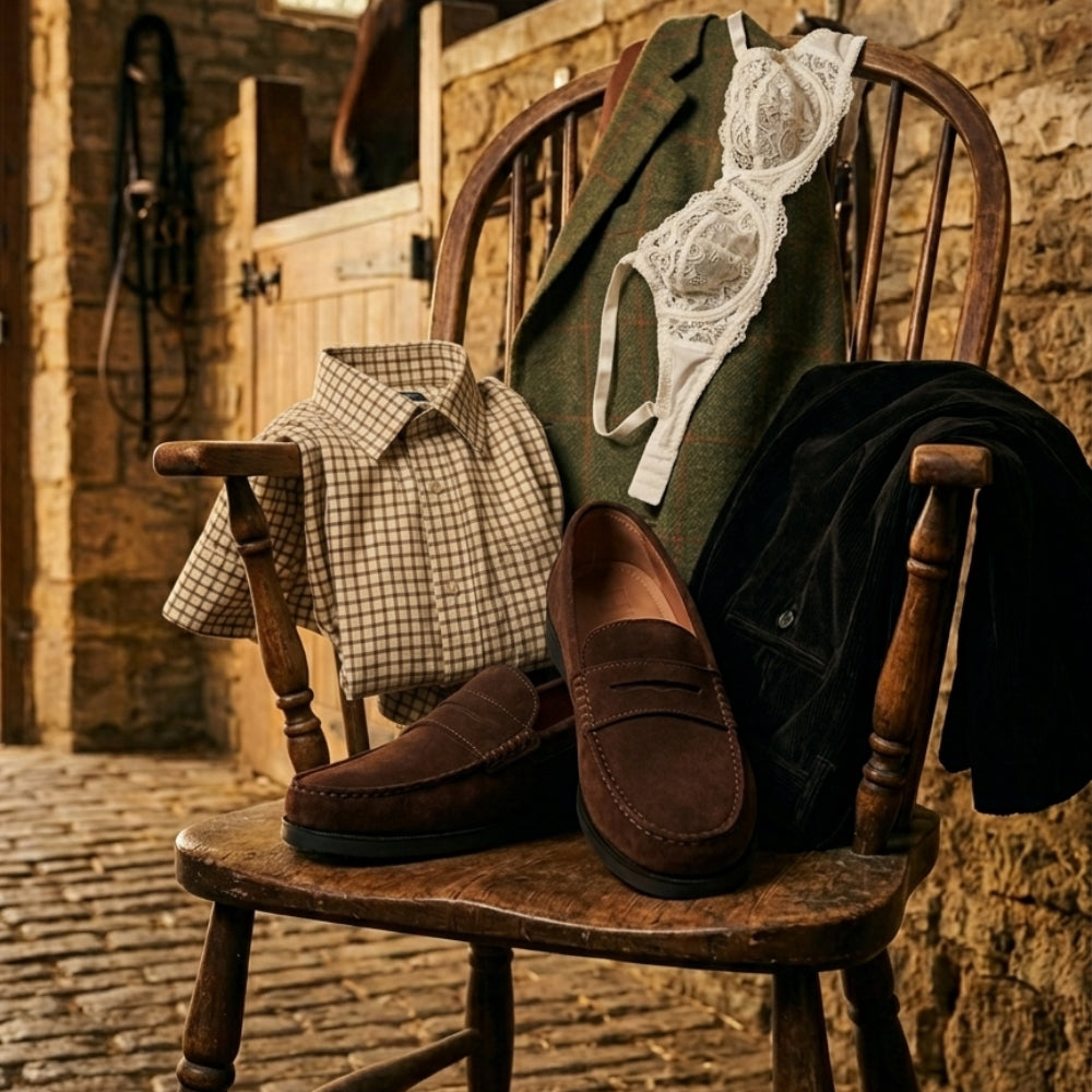 brown suede loafers by hugs & co. 