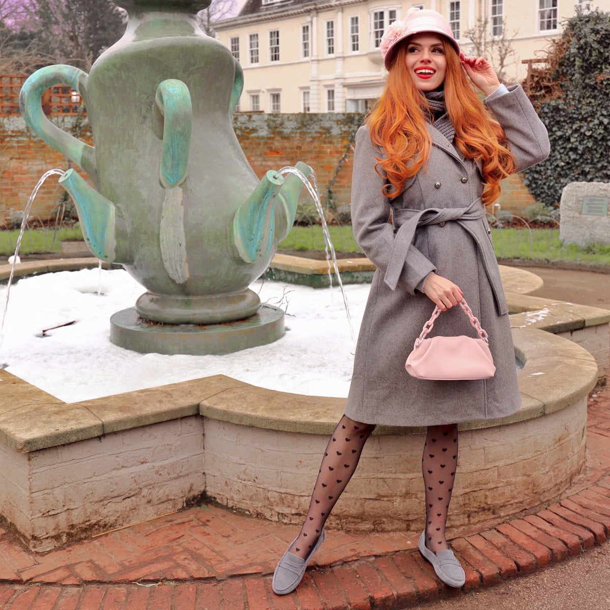 Ticija Hax X Hugs & Co. Slate grey penny loafers - Hugs & Co.