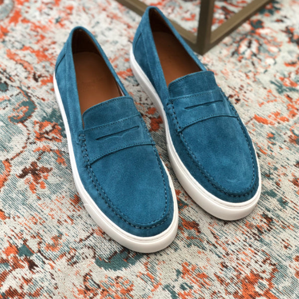 Hugs & Co. petrol blue sneakers slip on 