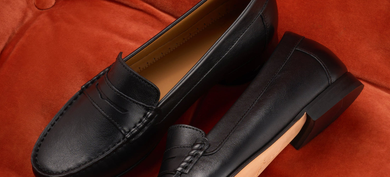 black penny loafers