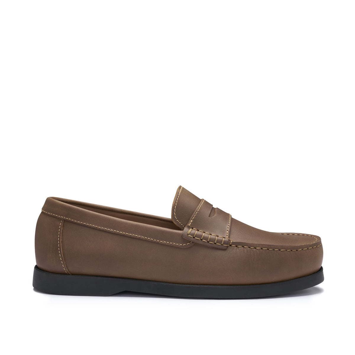 Bootsloafer, braunes Wildleder