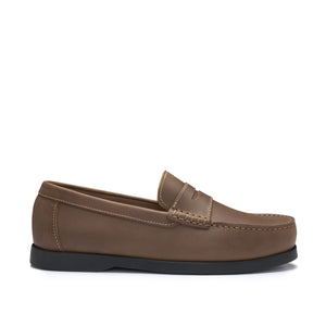 Boat Loafers, light brown leather