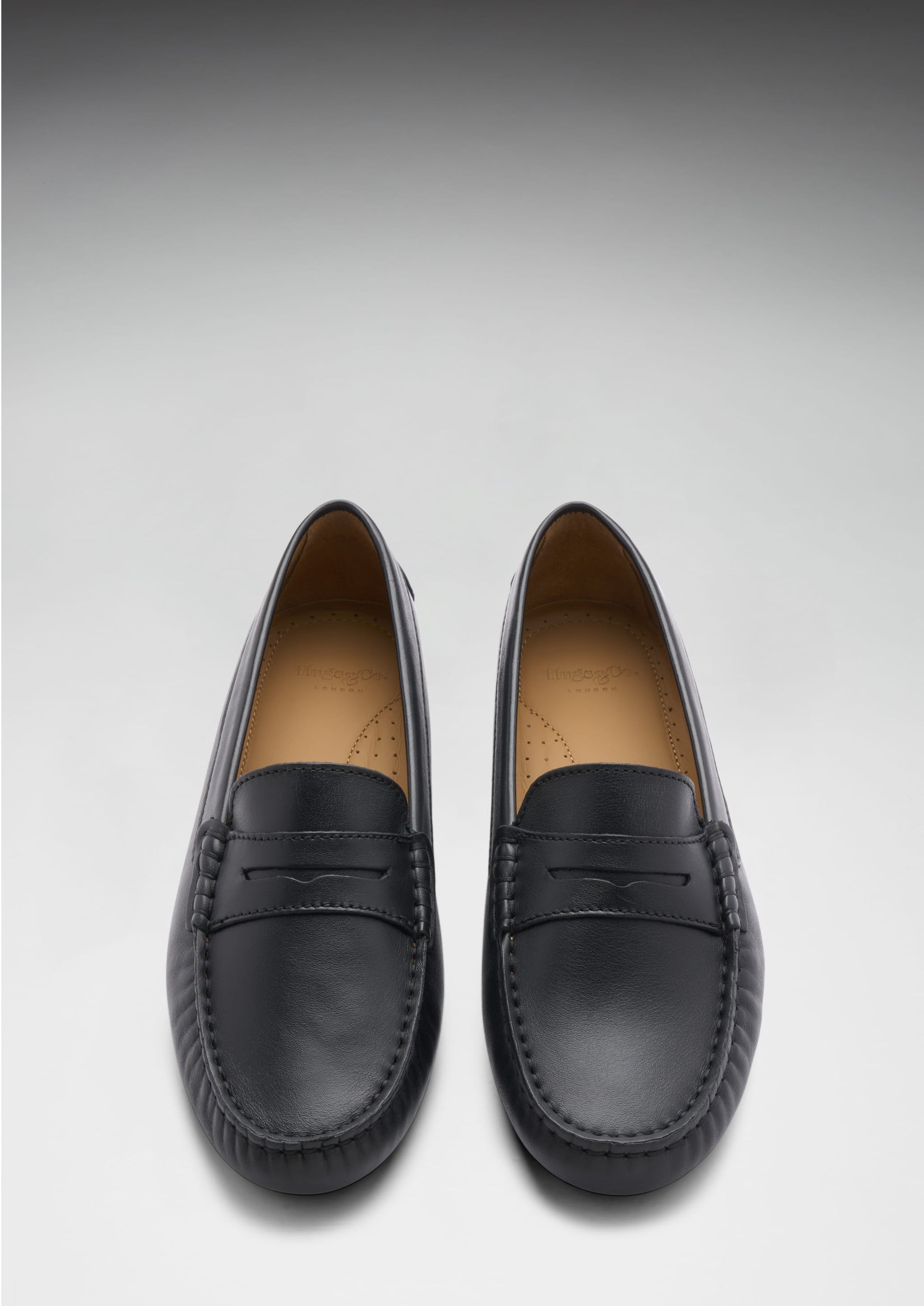 Women's Penny Driving Loafers, black leather