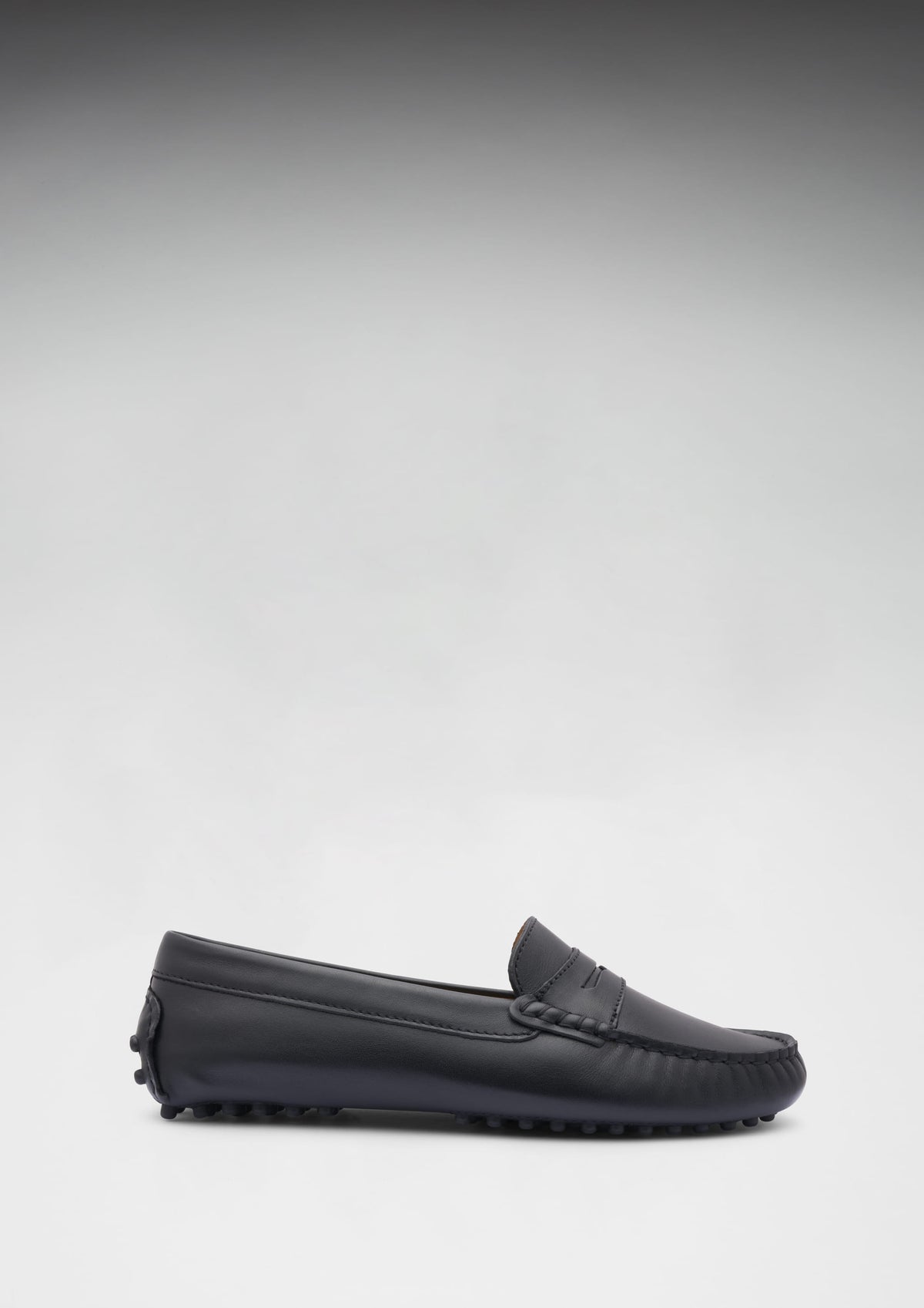 Women's Penny Driving Loafers, black leather