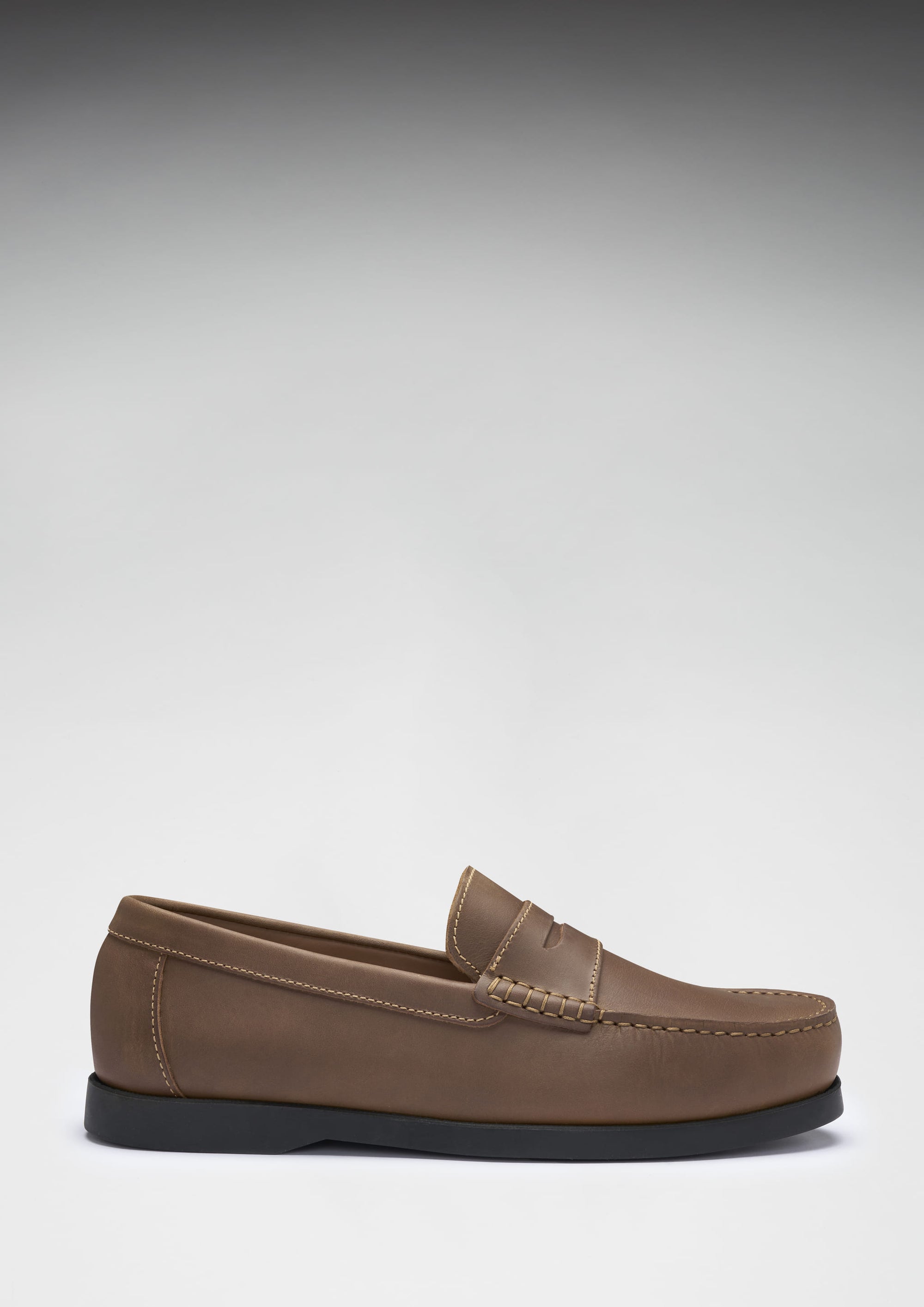 Boat Loafers, light brown leather