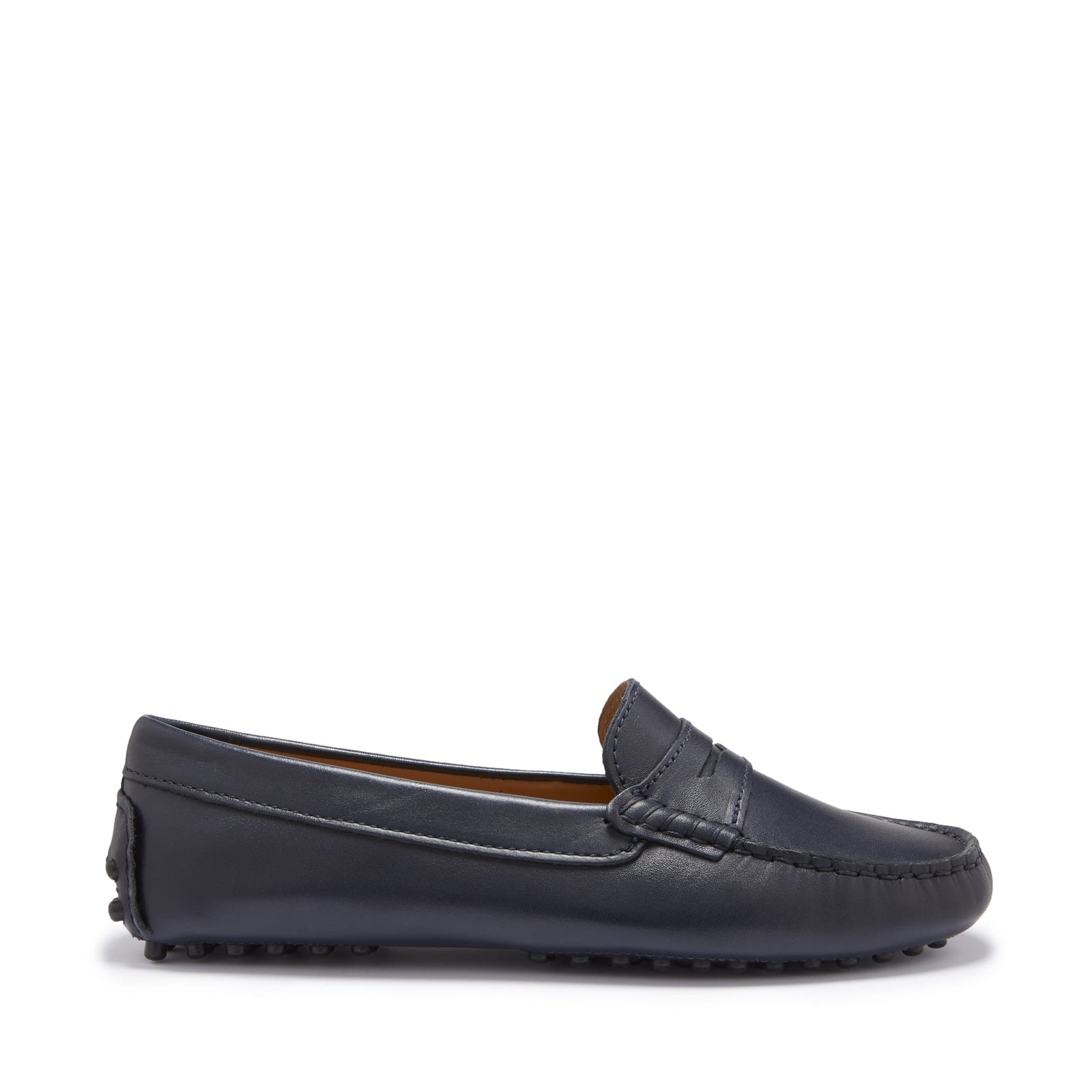 Penny Driving Loafer für Damen, marineblaues Leder