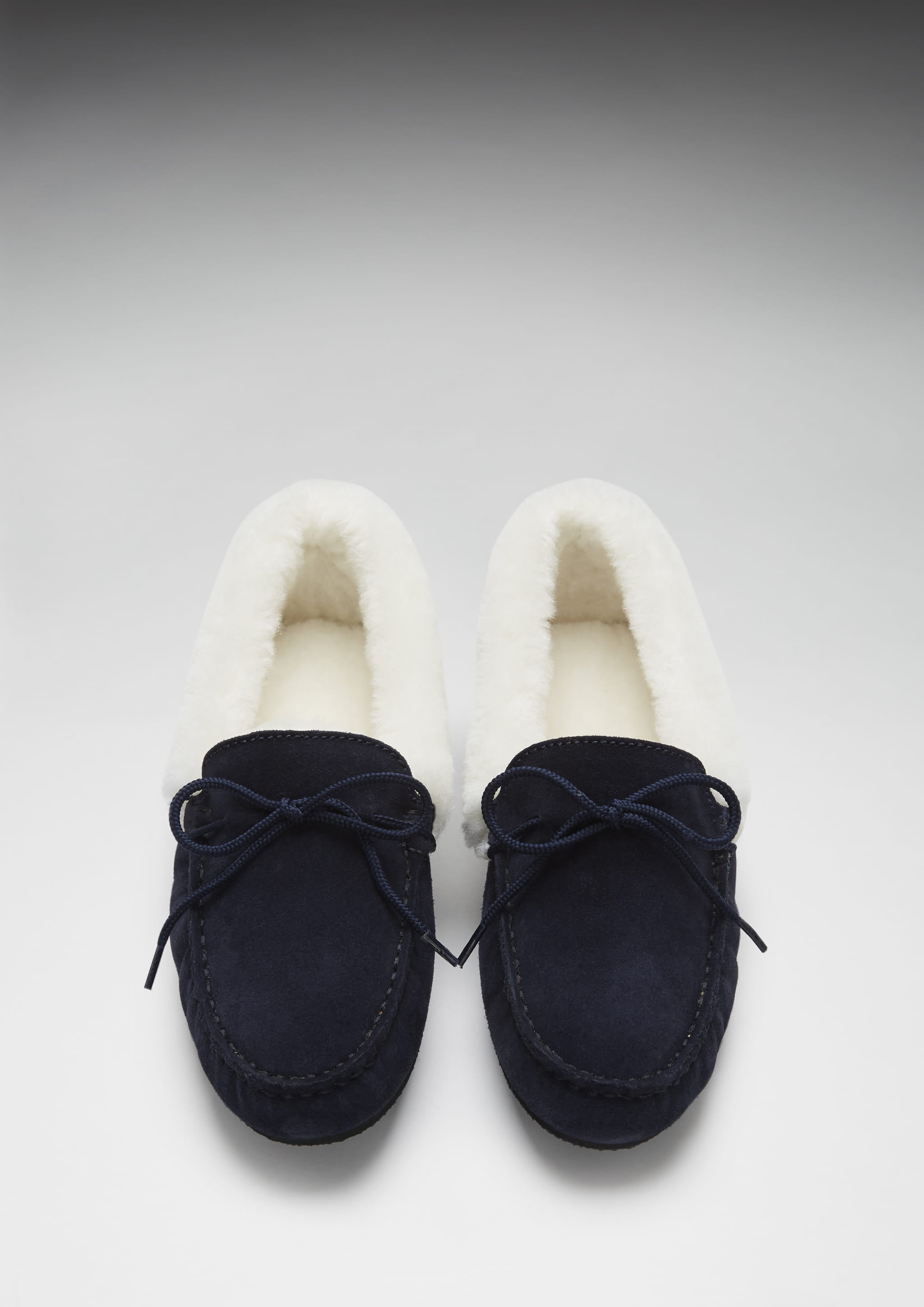 Women s slippers sheepskin navy blue suede Hugs Co