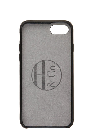 iPhone 7/8 Case, Black Leather