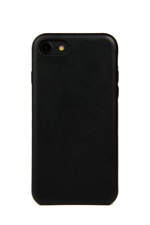 Coque iPhone 7/8, cuir noir