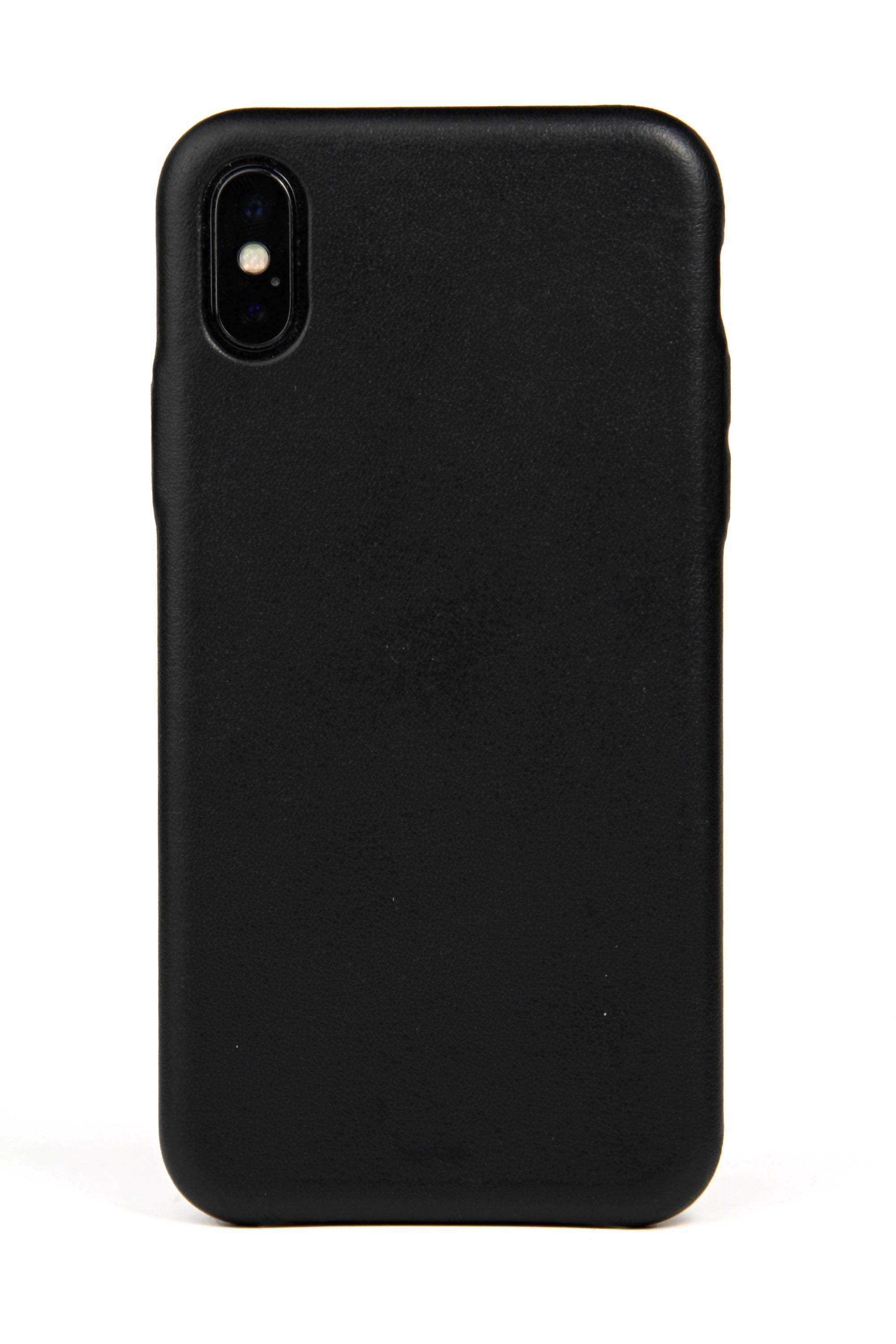 iPhone X Case, Black Leather