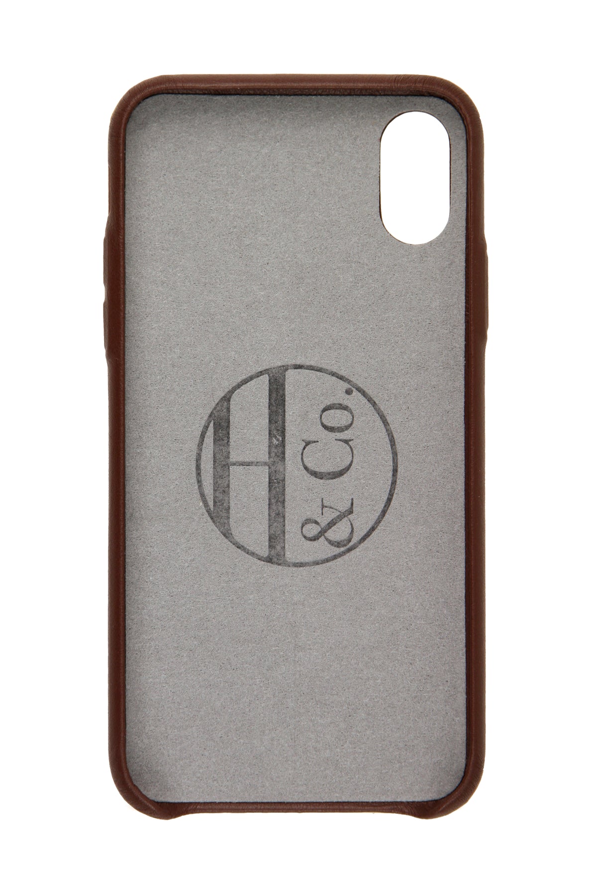 Coque pour iPhone X, cuir marron