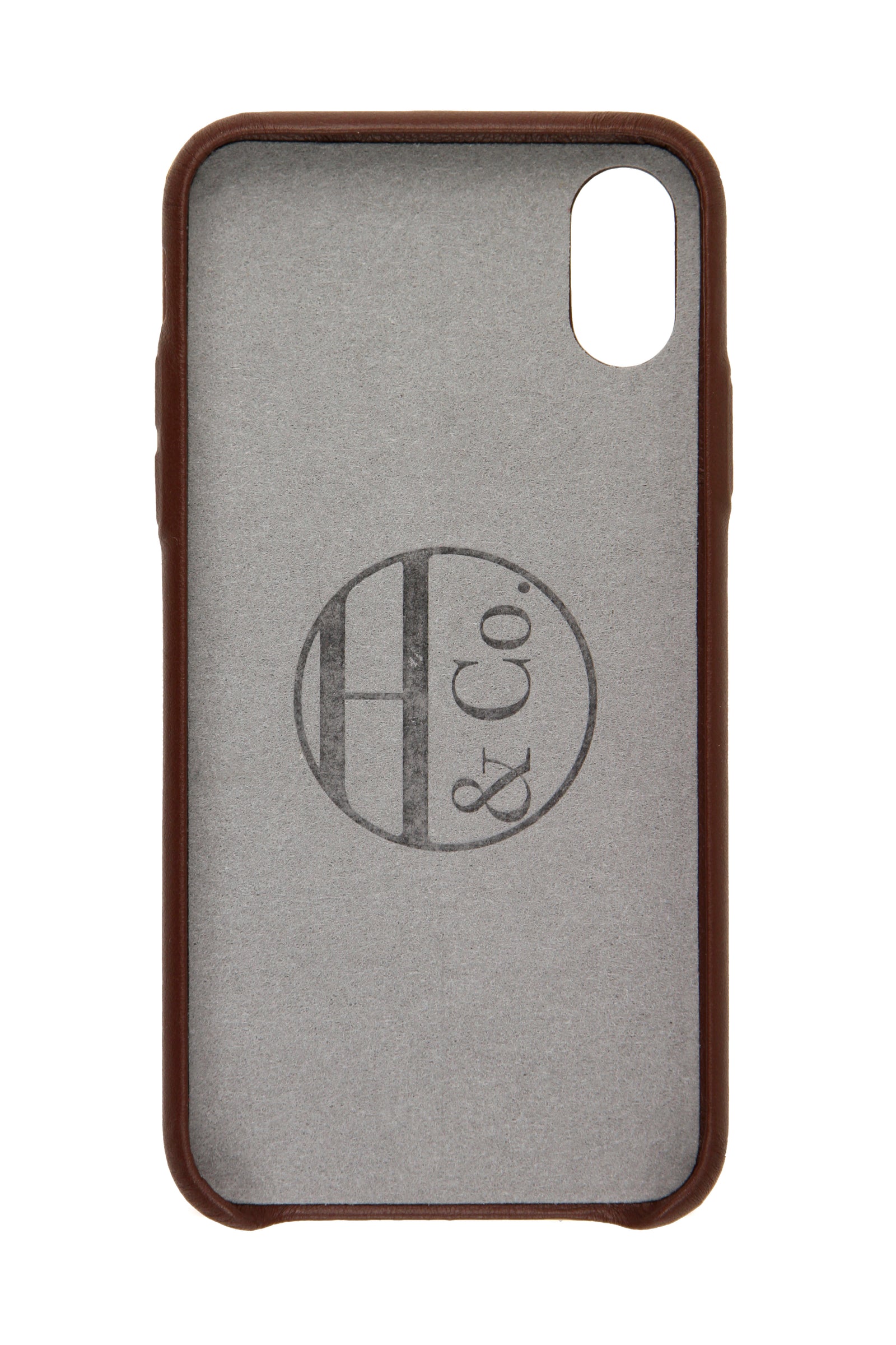Coque pour iPhone X, cuir marron