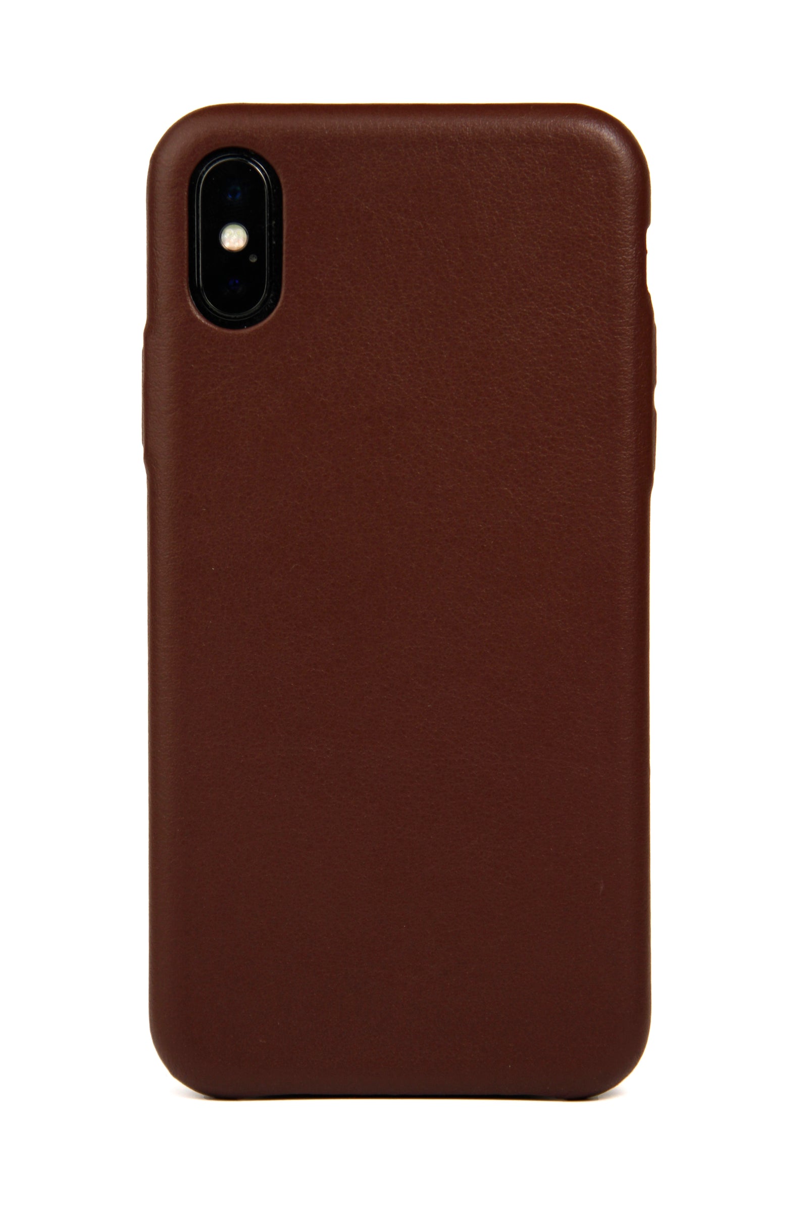 Coque pour iPhone X, cuir marron