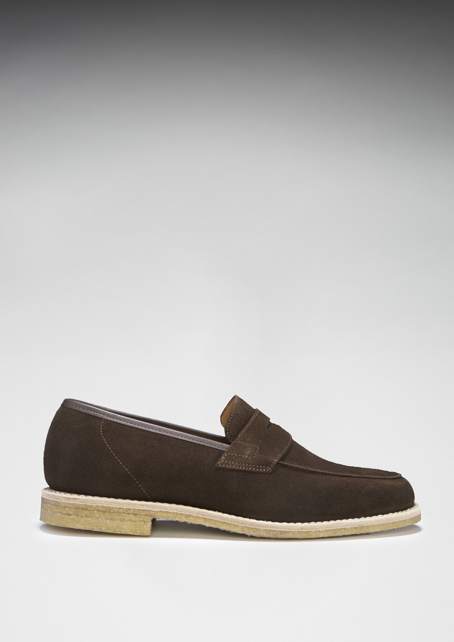  Brown Suede Goodyear Welted Loafers with Crepe Sole