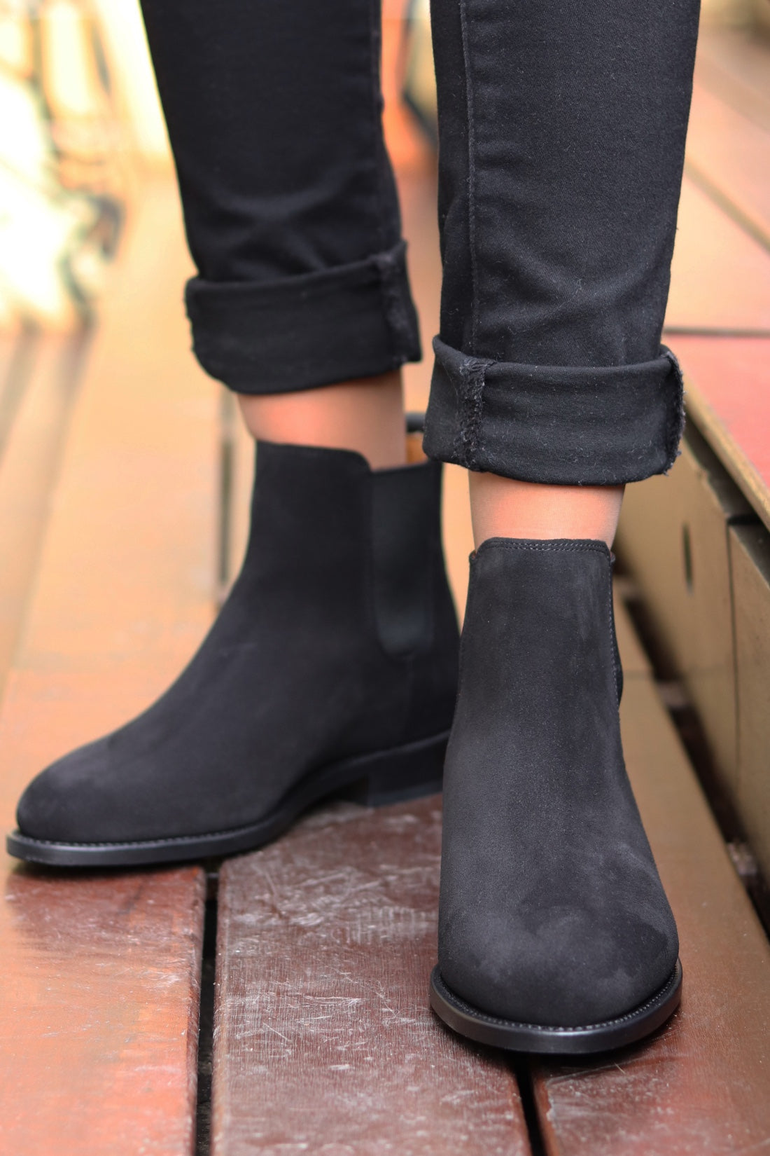 Women's Black Boots, Welted Leather Sole - Hugs Co.
