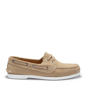 Deck Shoe Taupe Sand Suede Side
