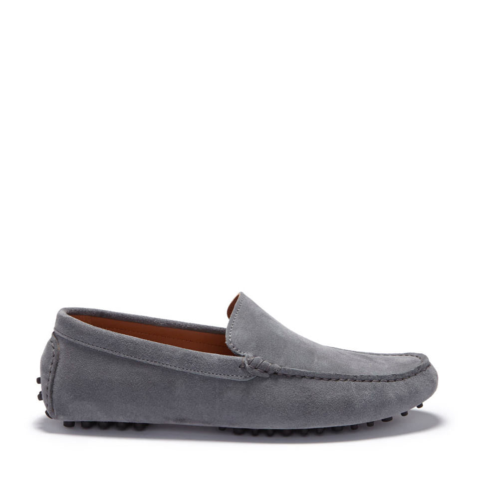 Driving Loafers Slate Grey Suede Side One