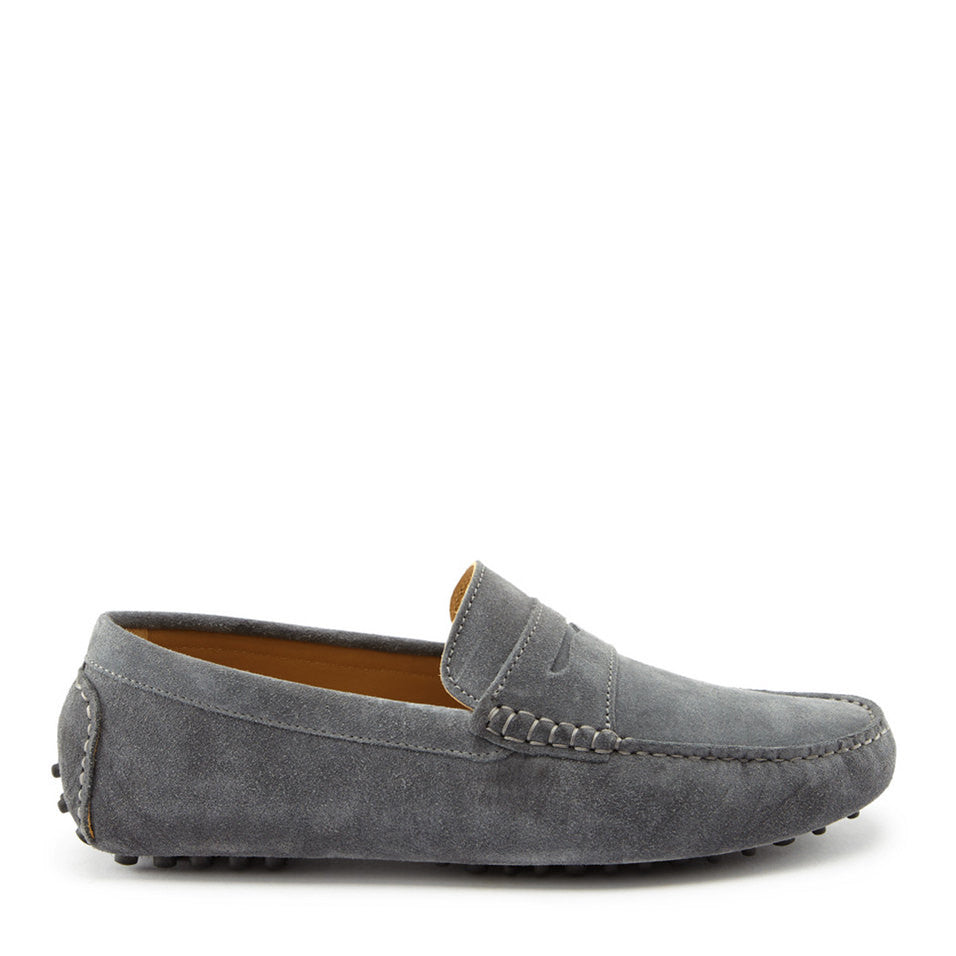 Penny Driving Loafers, slate grey suede