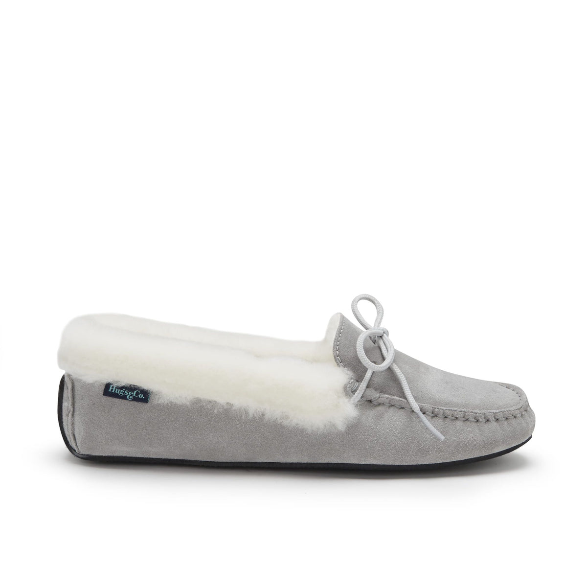 Women&#39;s slippers, sheepskin, dove grey suede
